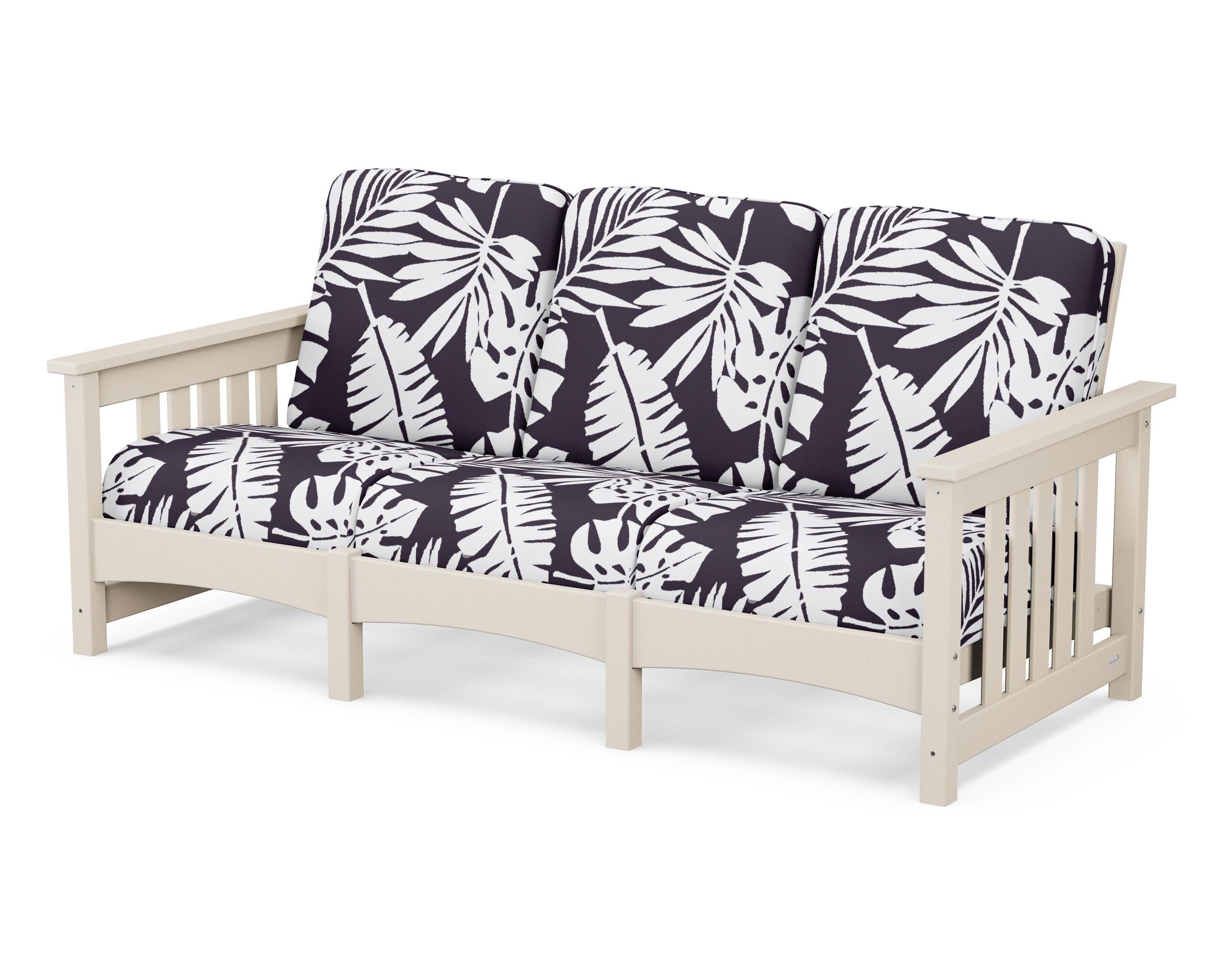Club Mission Sofa in Sand / Leaf Navy