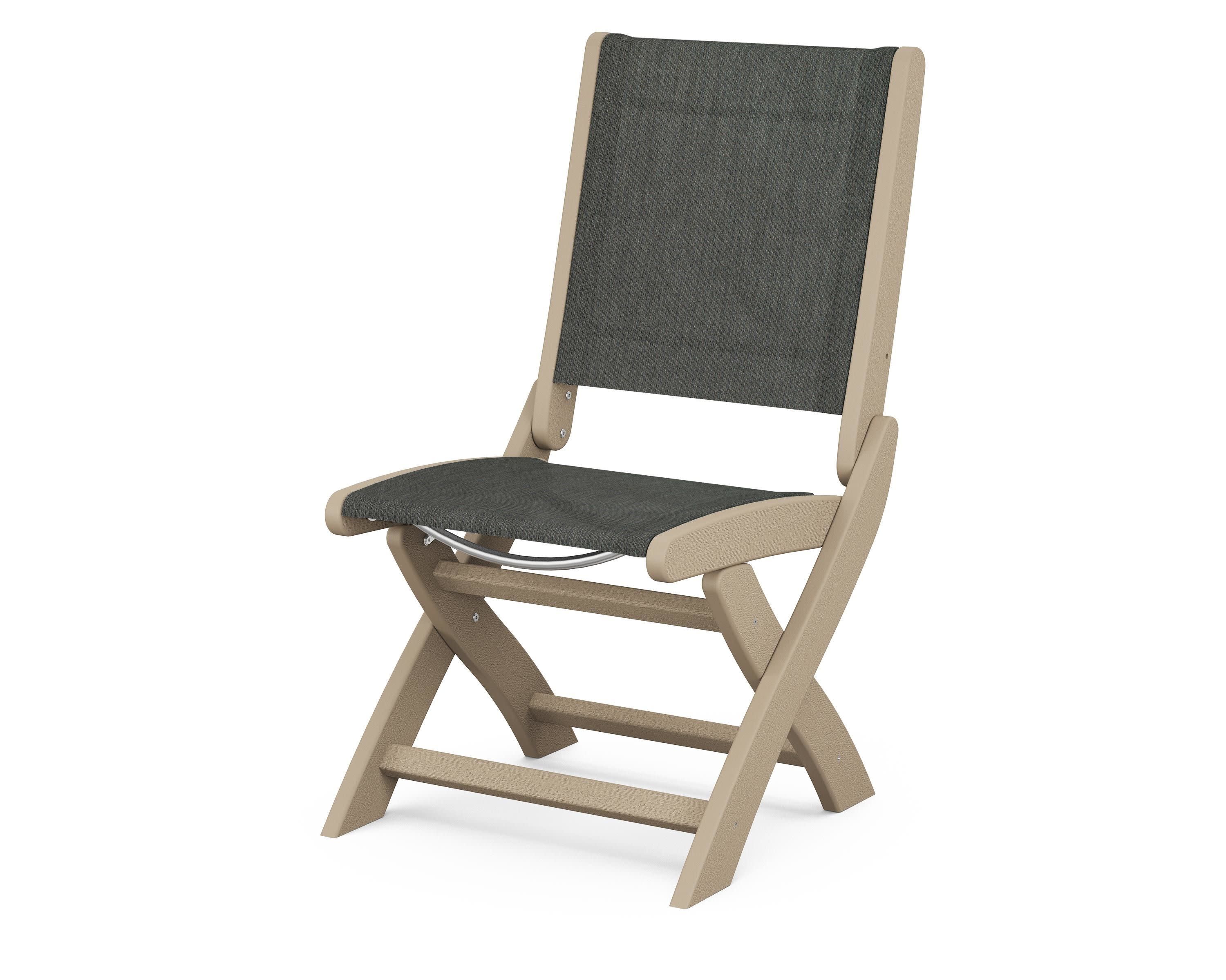 Coastal Folding Side Chair in Vintage Sahara / Ember Sling