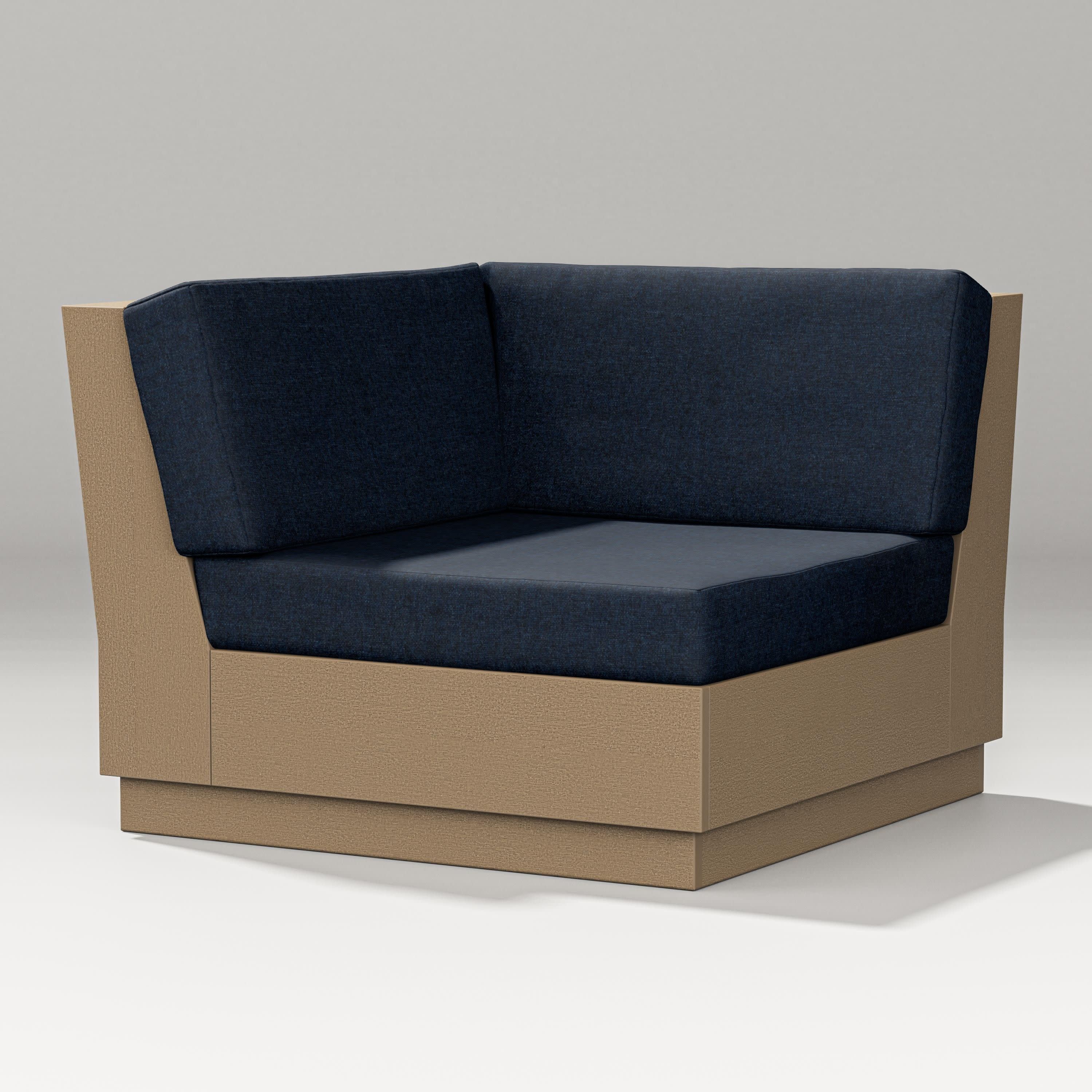 Elevate Modular Corner Chair in Vintage Sahara / Marine Indigo