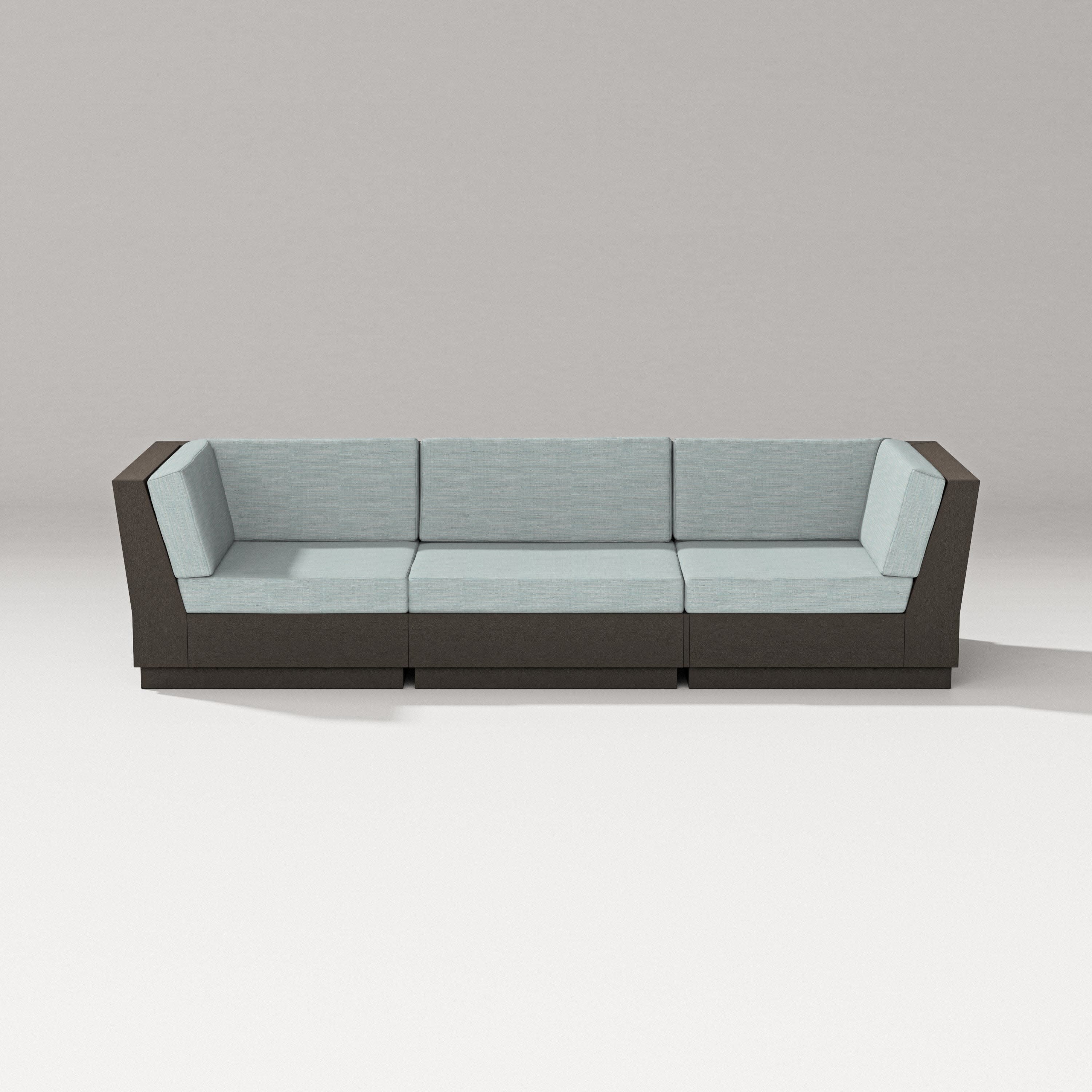 Elevate Sofa Sectional in Vintage Coffee / Soothe Mist