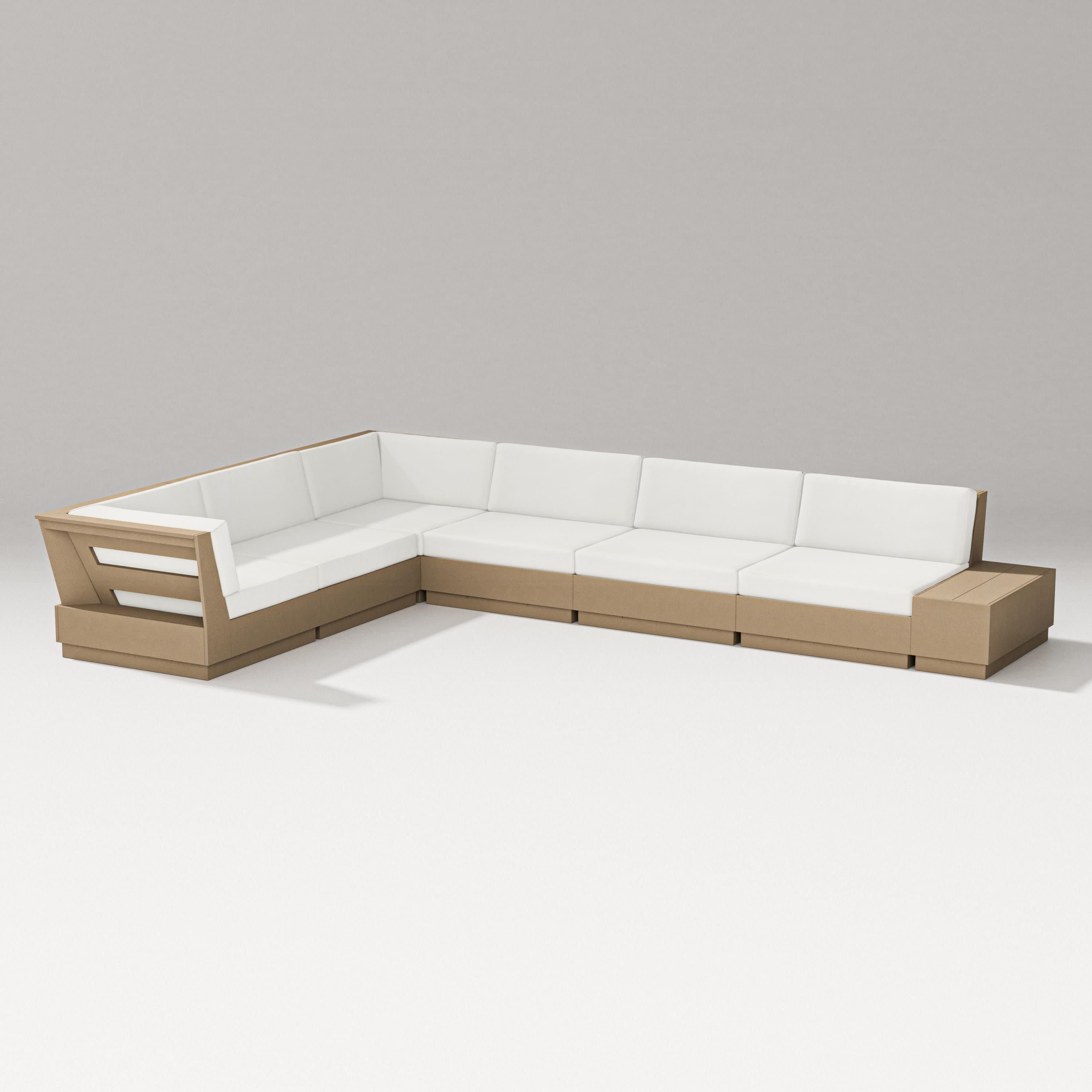 Elevate 7-Piece Corner Sectional in Vintage Sahara / Natural Linen