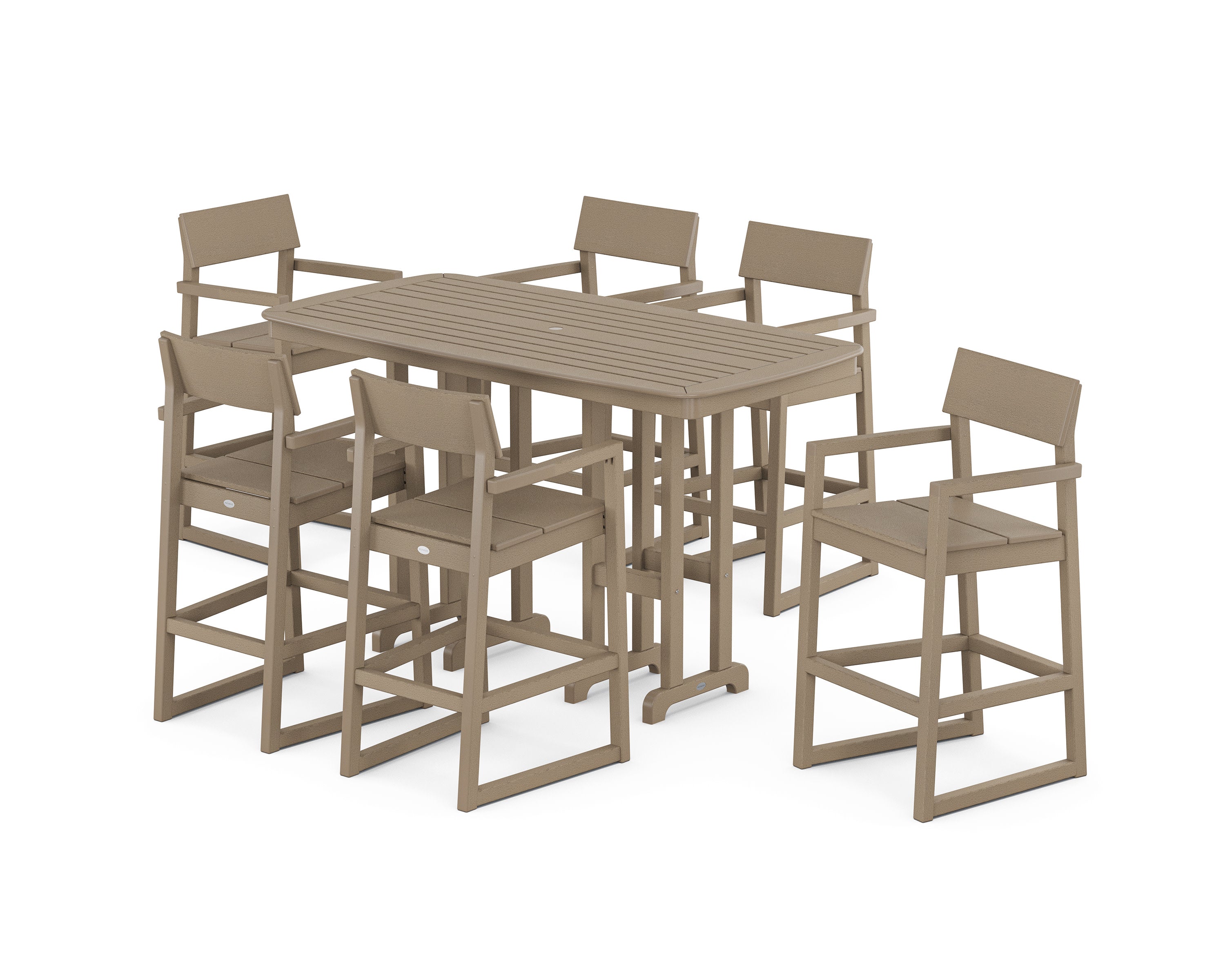 EDGE Arm Chair 7-Piece Bar Set in Vintage Sahara