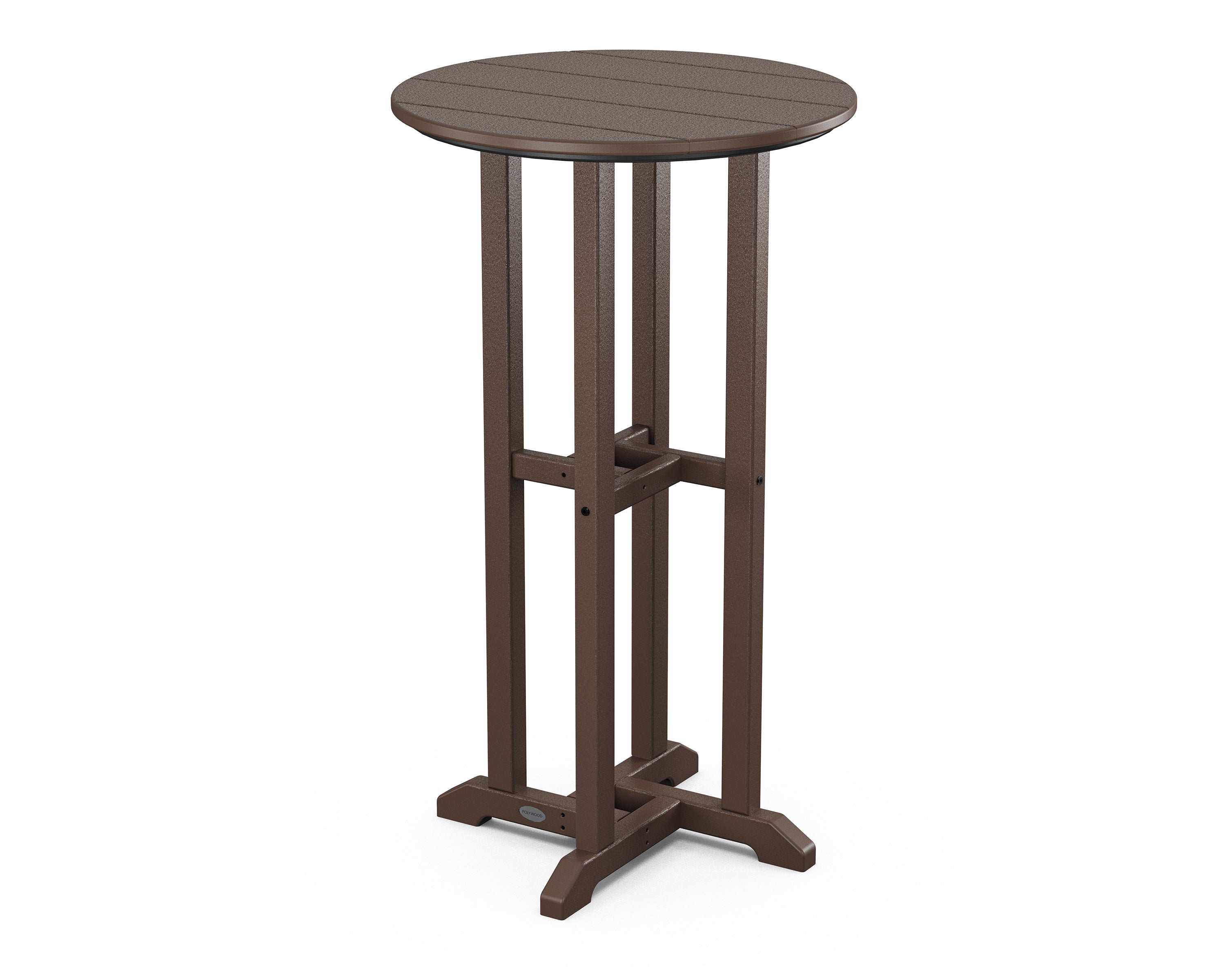 24" Round Farmhouse Bar Bistro Table in Mahogany