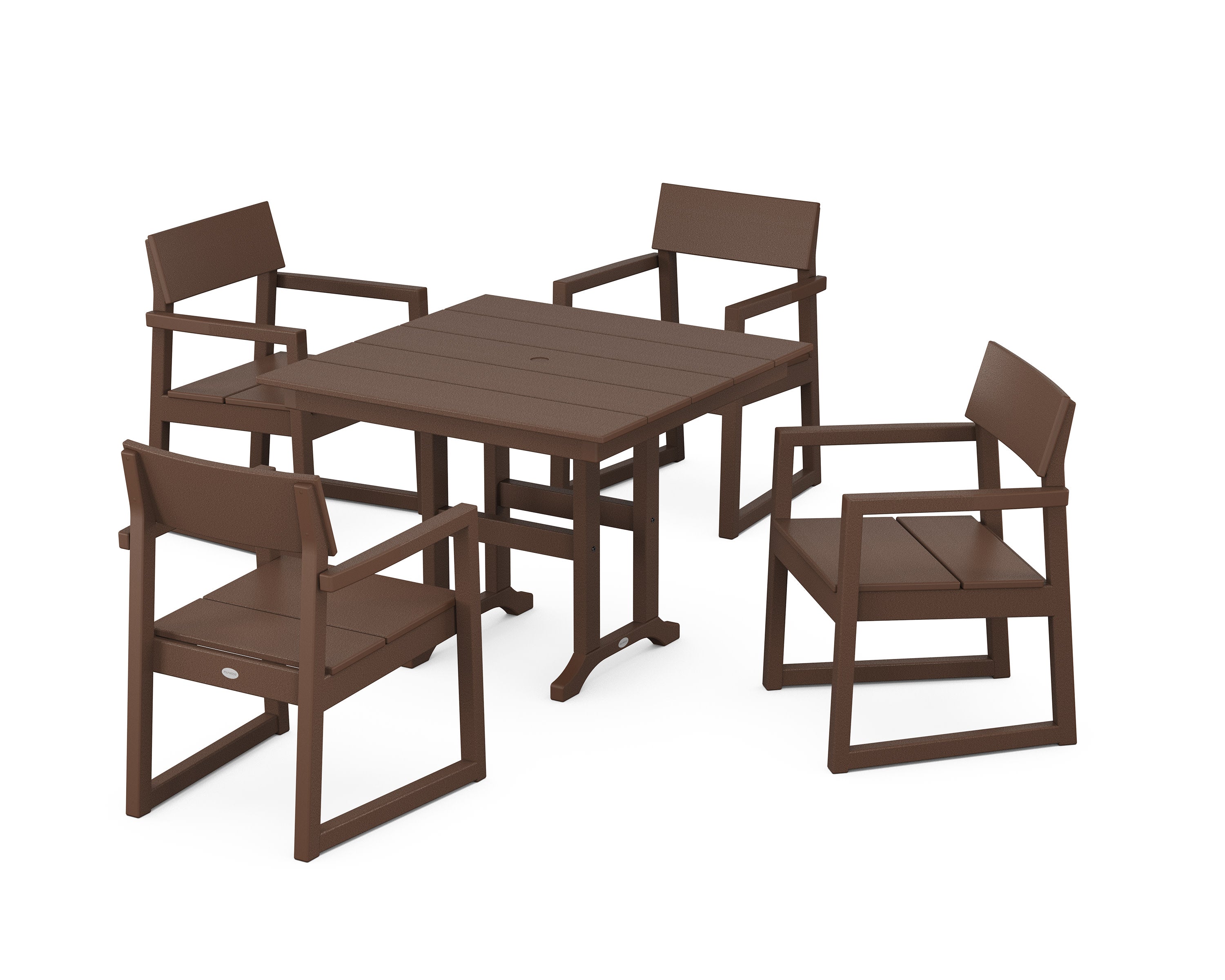 EDGE 5-Piece Farmhouse Dining Set in Mahogany
