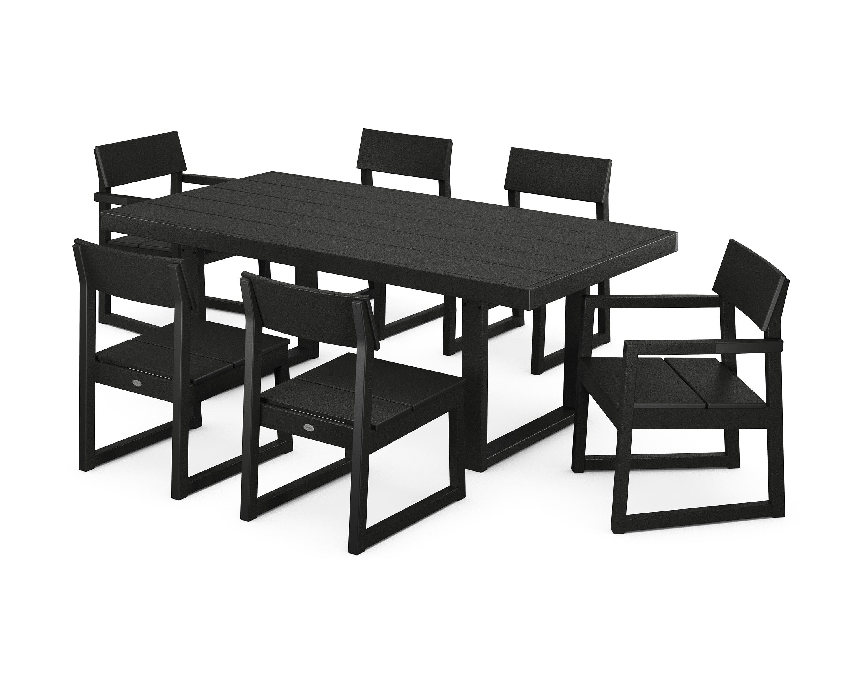 EDGE 7-Piece Dining Set in Black