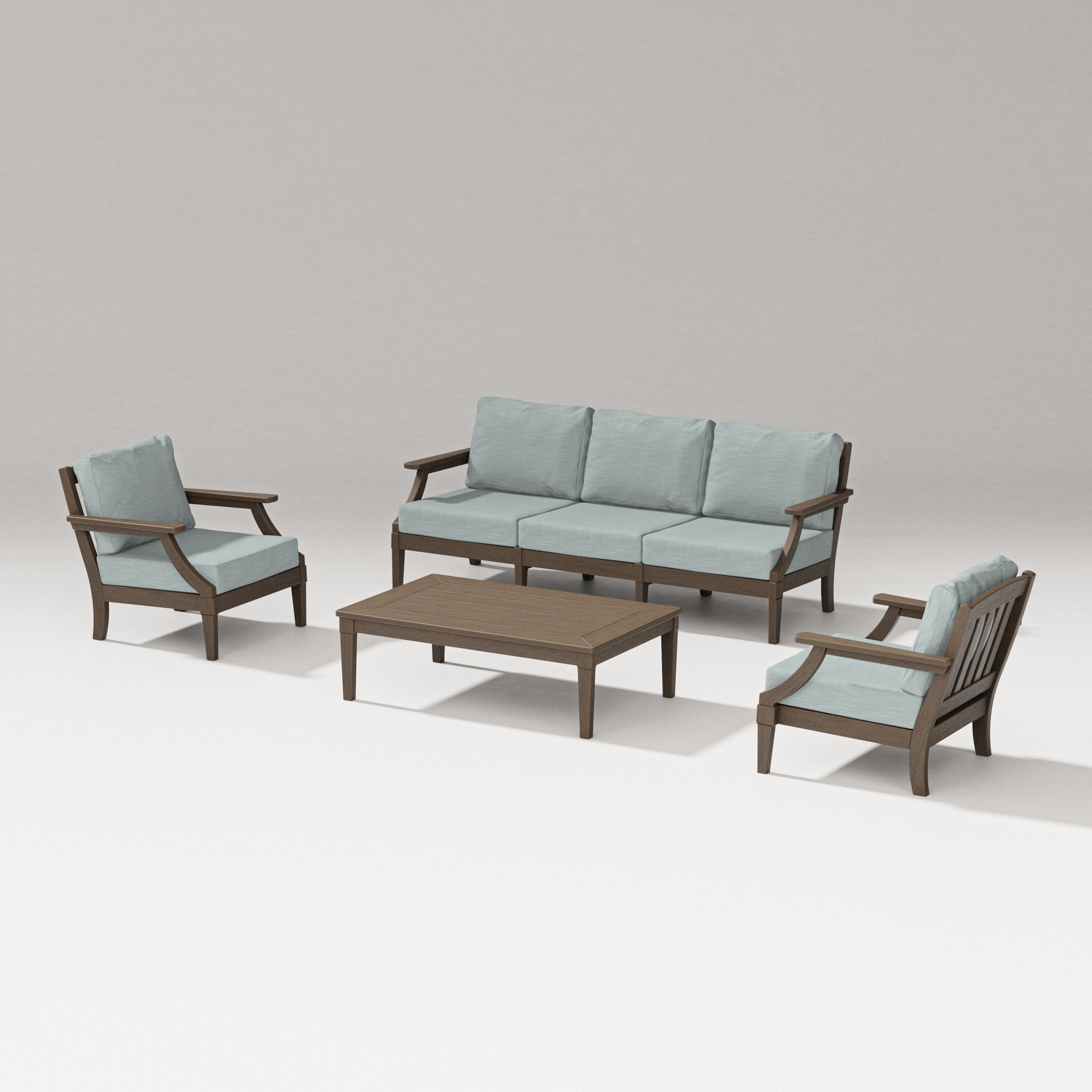 Estate 4-Piece Lounge Sofa Set in Kona / Soothe Mist