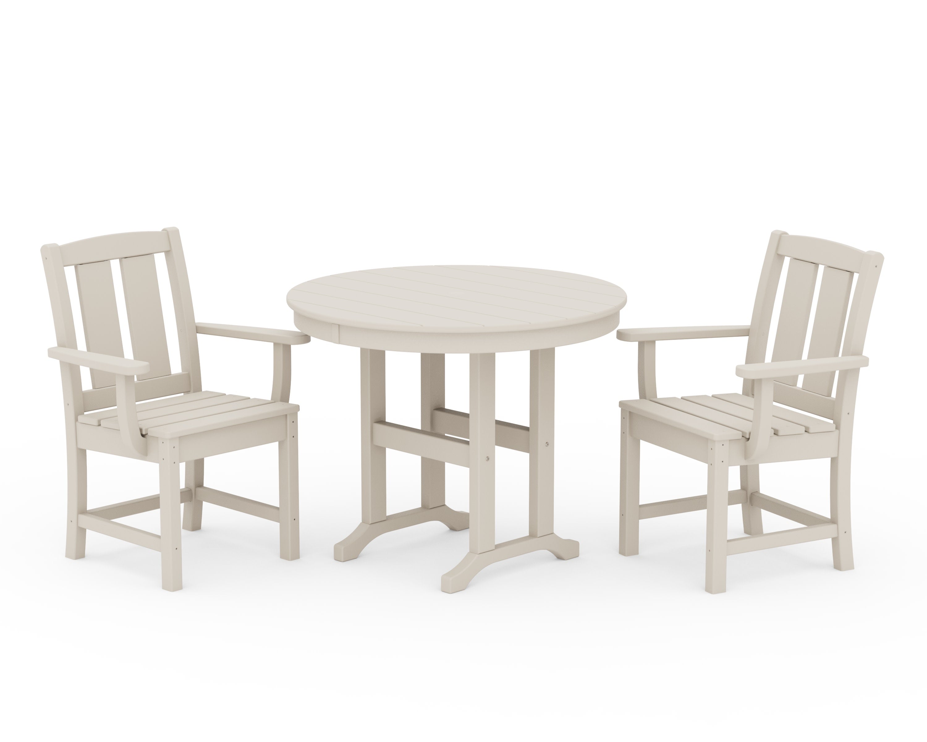 Mission 3-Piece Farmhouse Dining Set in Sand