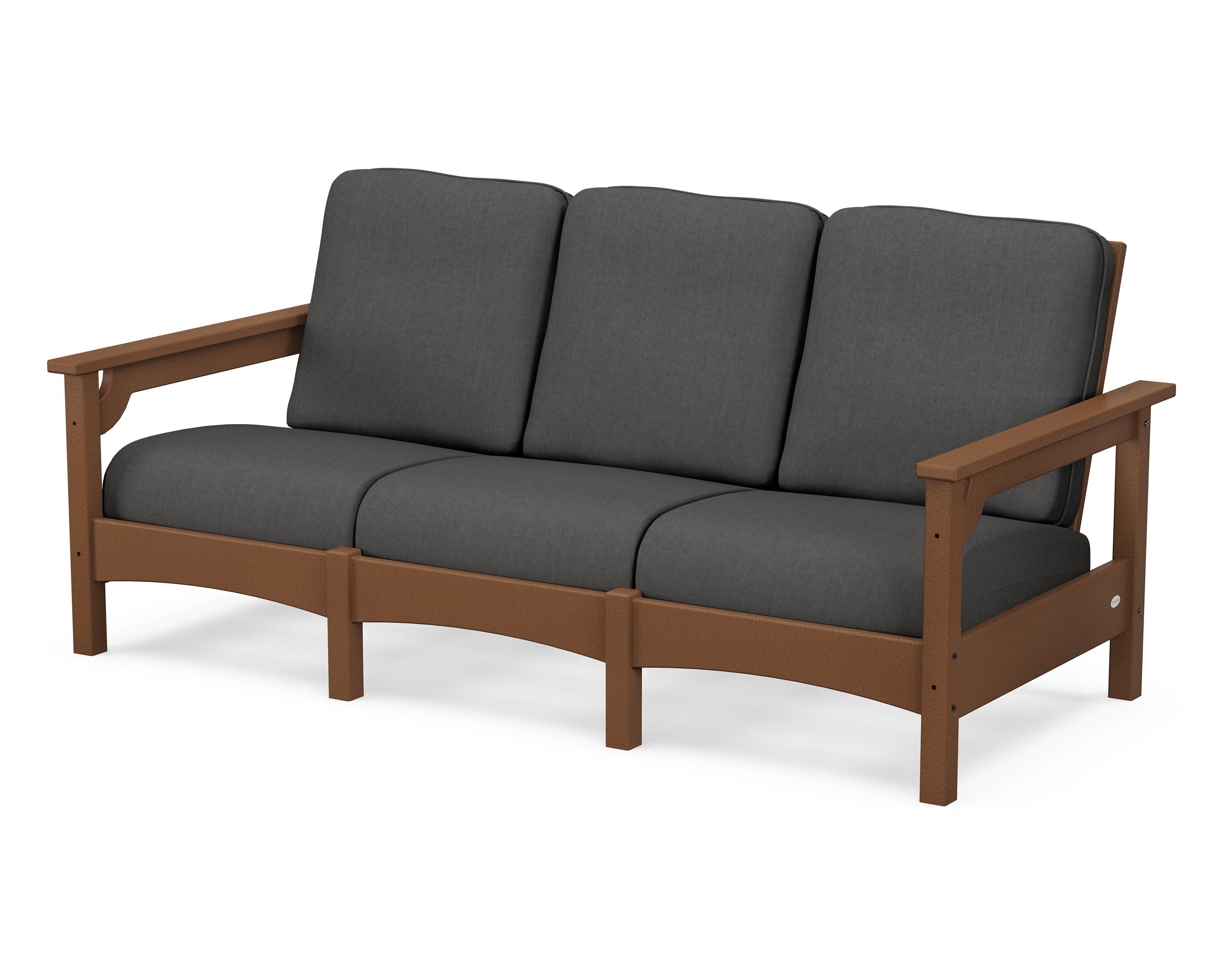 Club Sofa in Teak / Spectrum Carbon