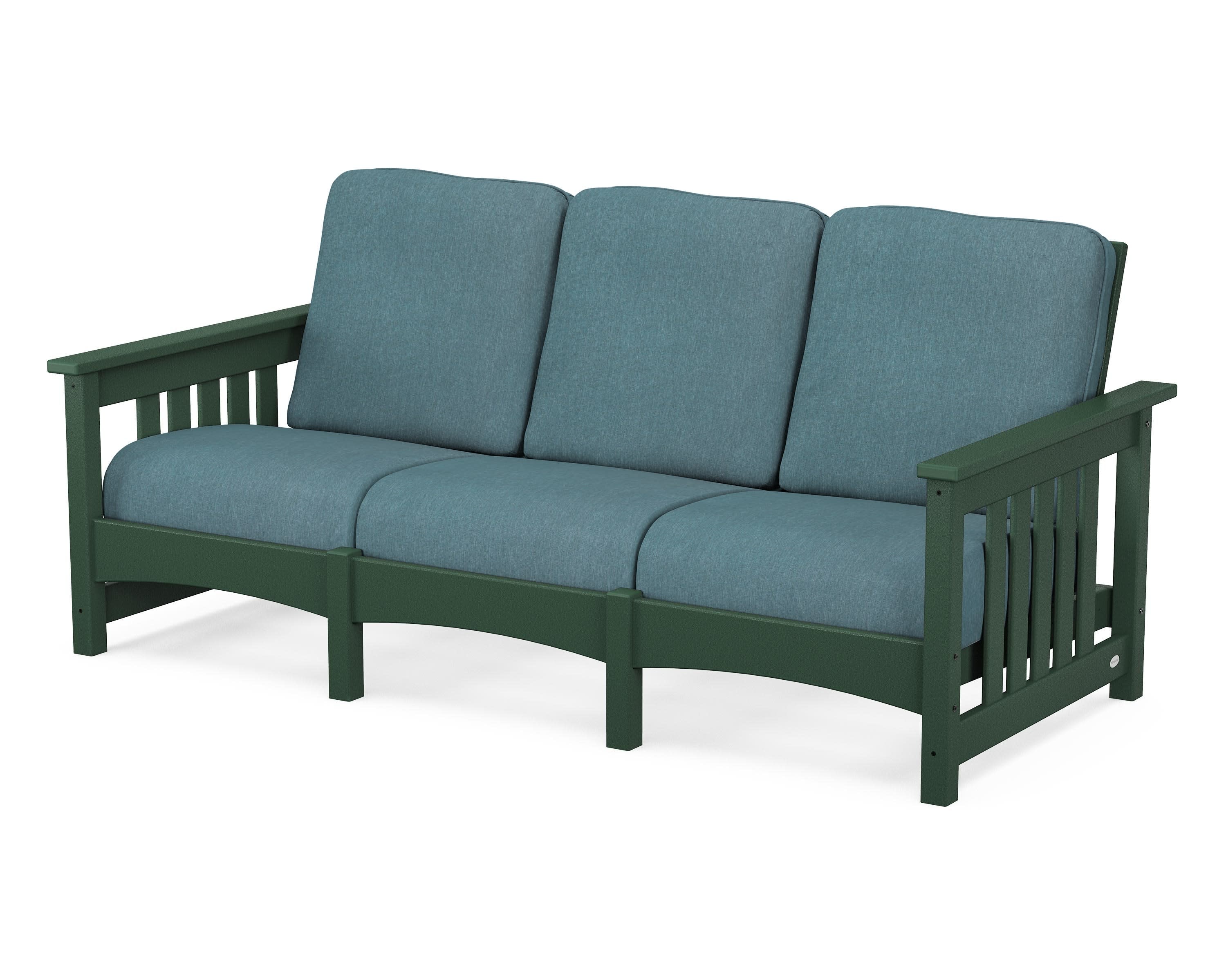 Club Mission Sofa in Green / Ocean Teal