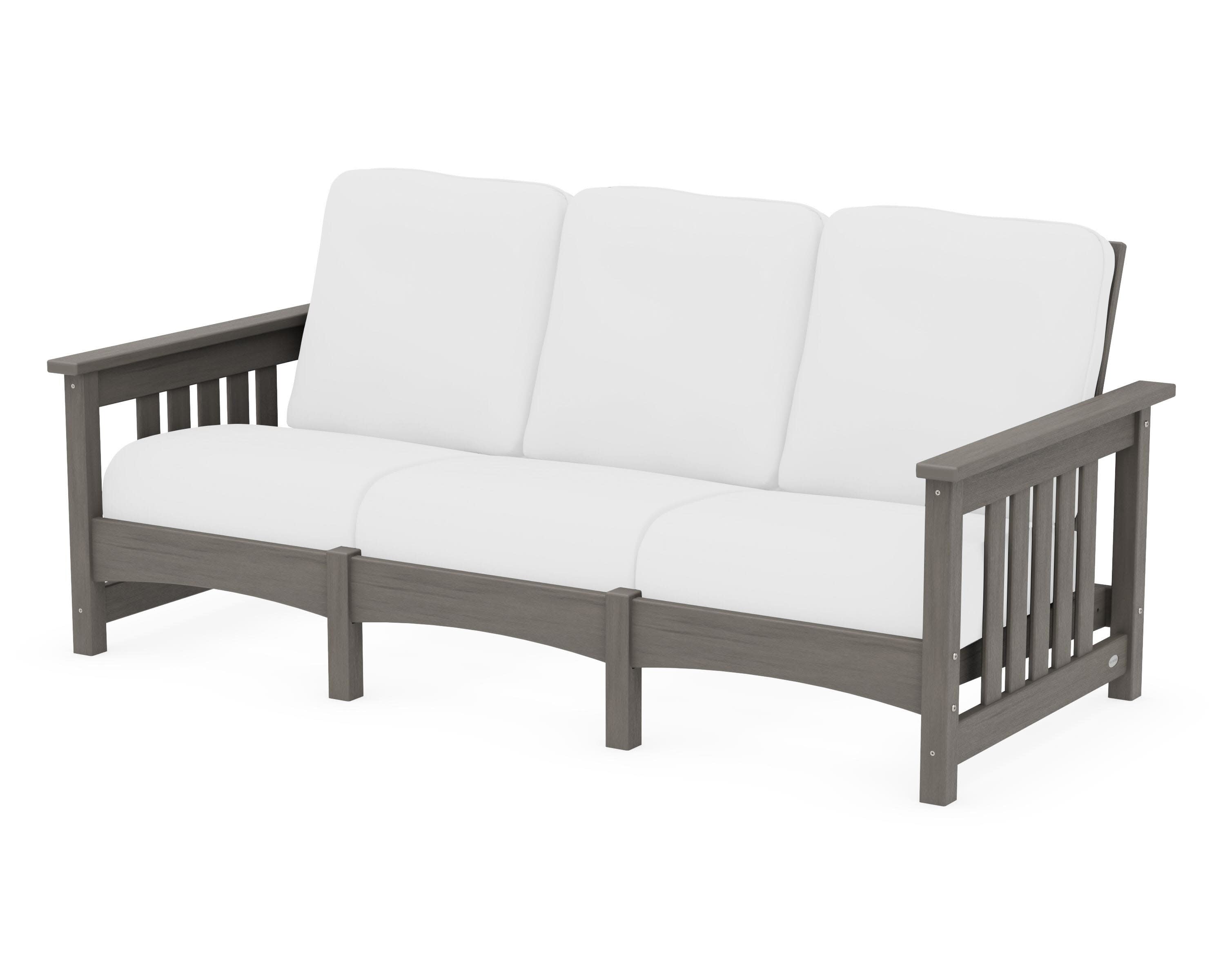 Club Mission Sofa in Driftwood / Natural