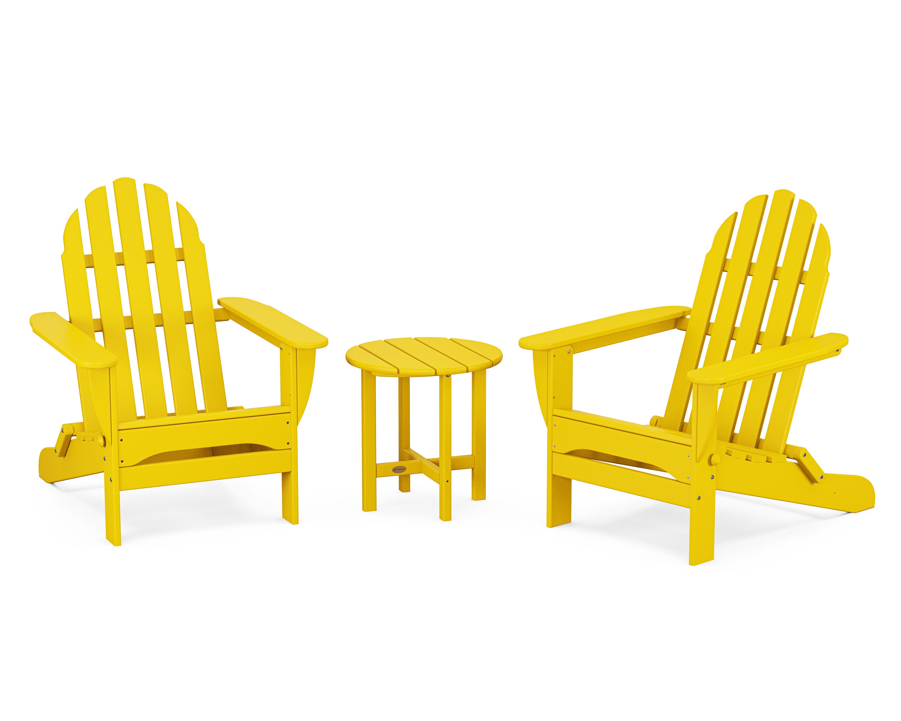 Classic Folding Adirondack 3-Piece Set in Lemon