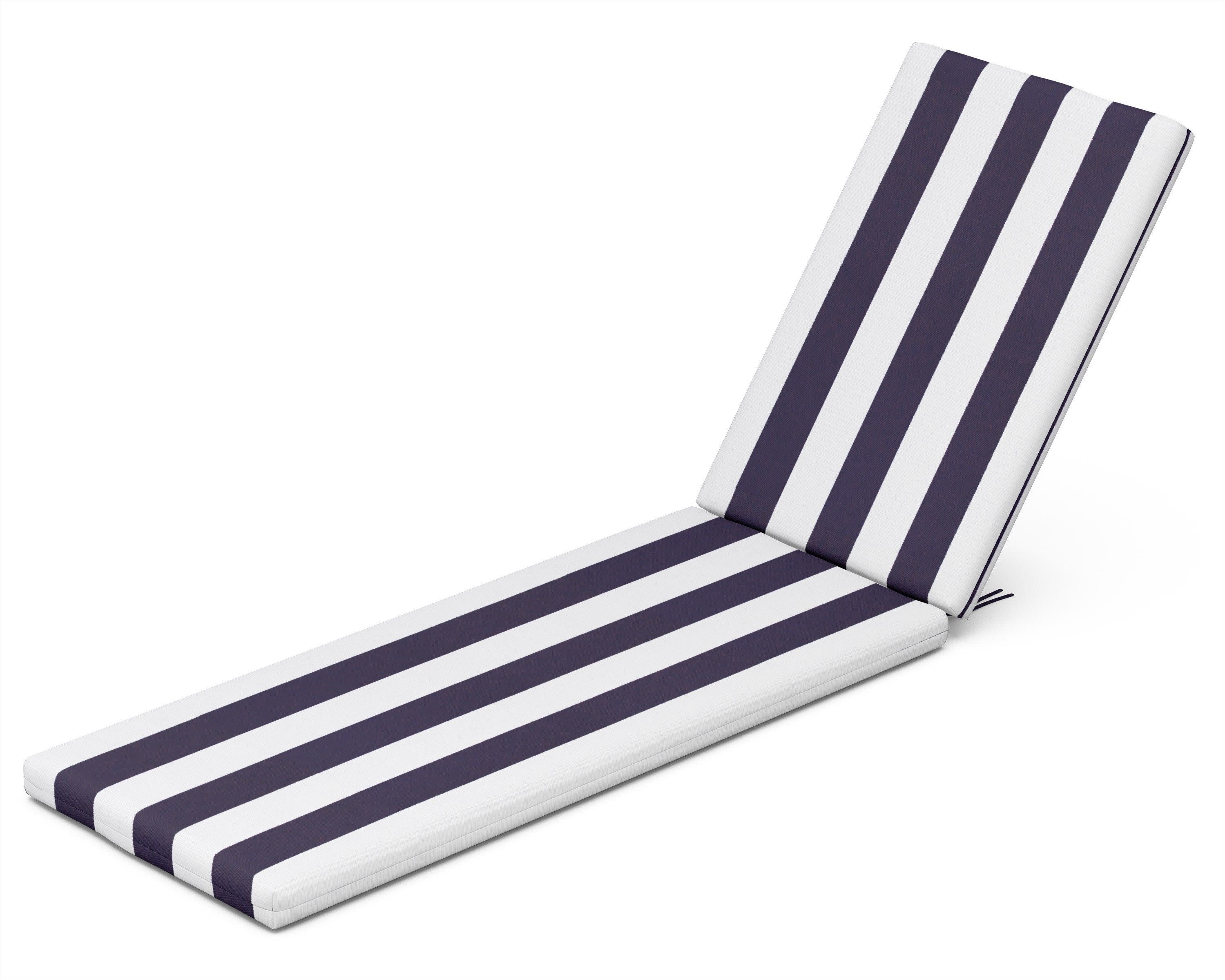 Chaise Seat/Back Pad in Cabana Stripe Navy