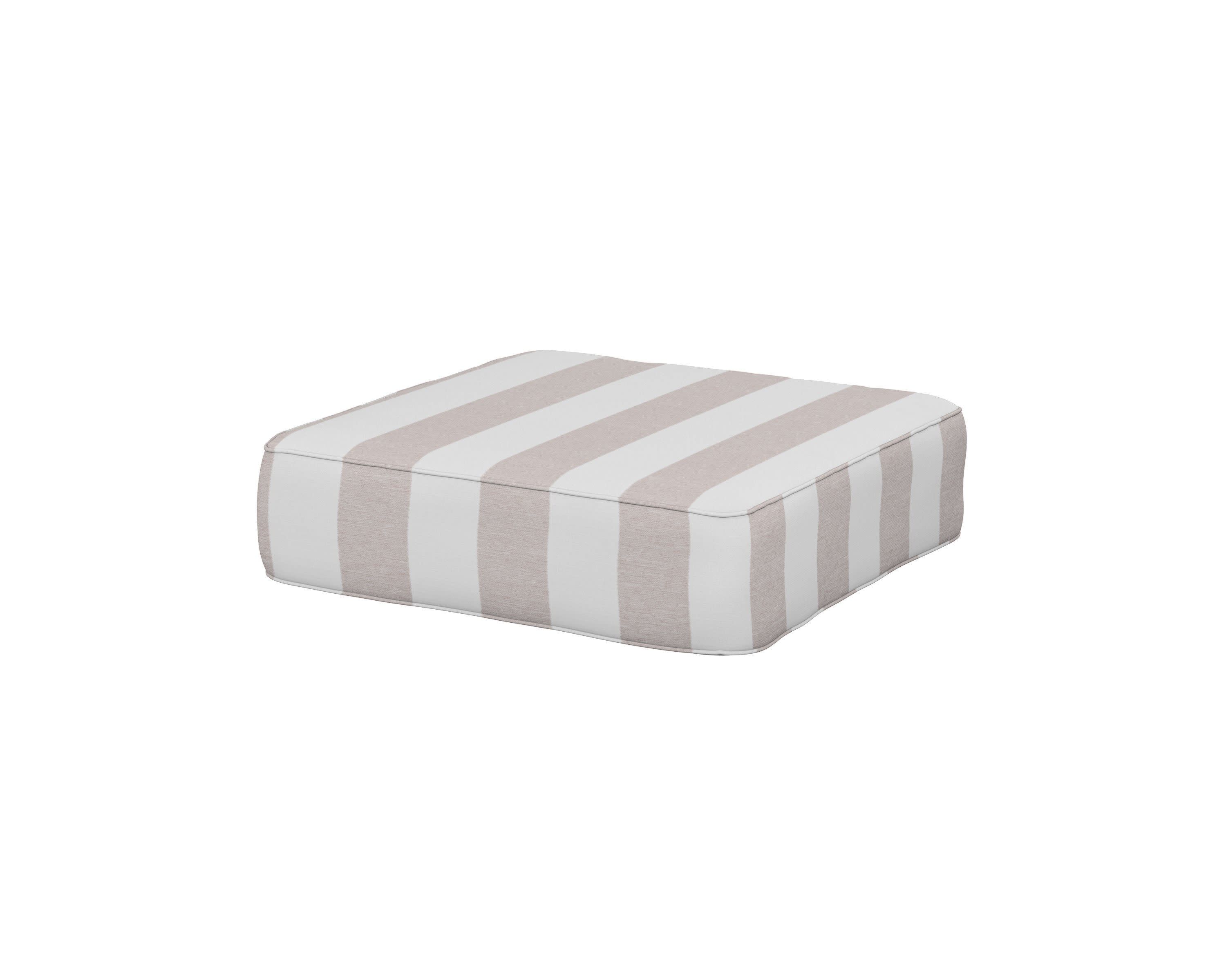 Ateeva 4000 Ottoman Cushion in Cabana Stripe Dune Burlap