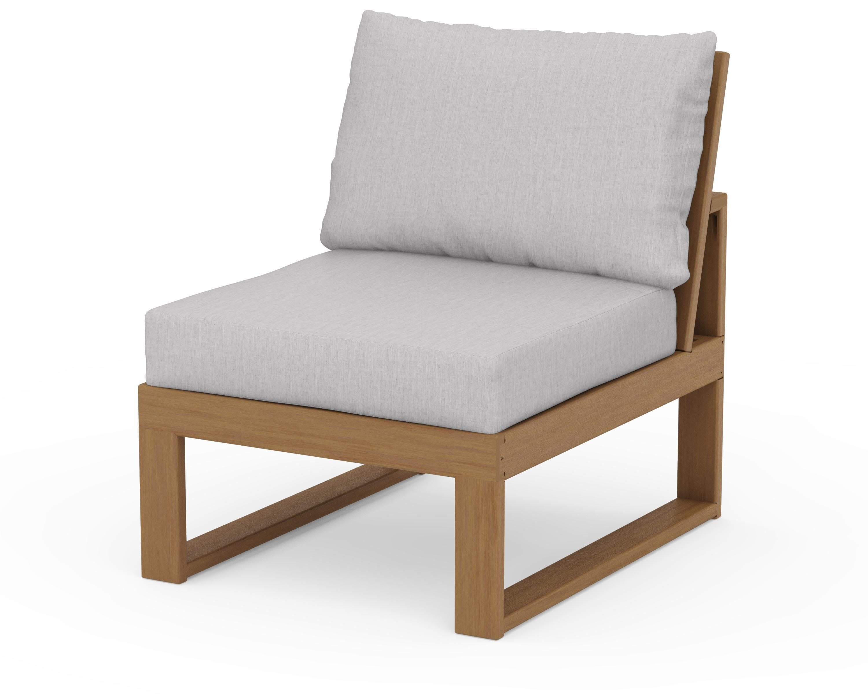 Modular Armless Chair in Natural / Granite