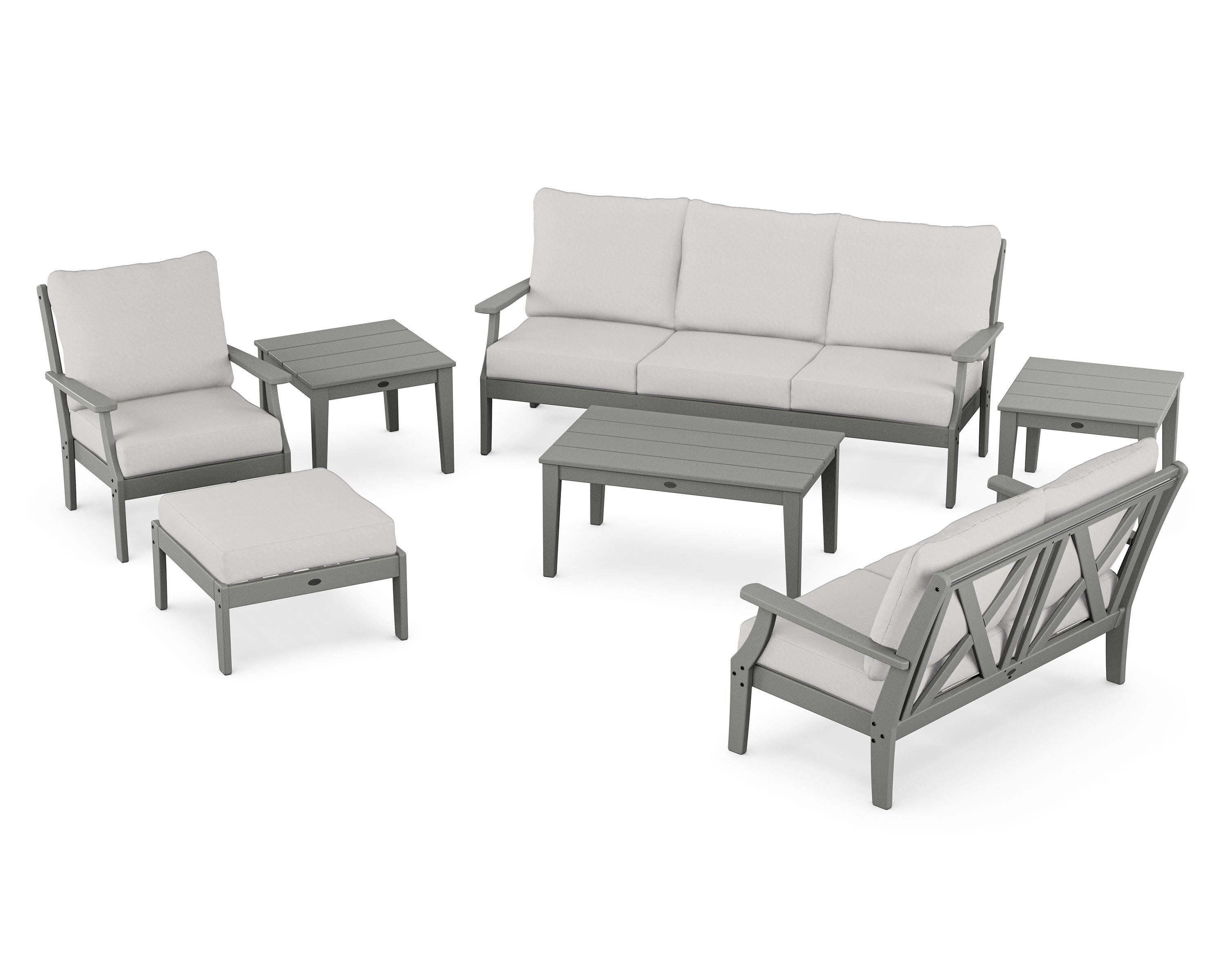 Braxton 7-Piece Deep Seating Set in Slate Grey / Diamond in the Rough