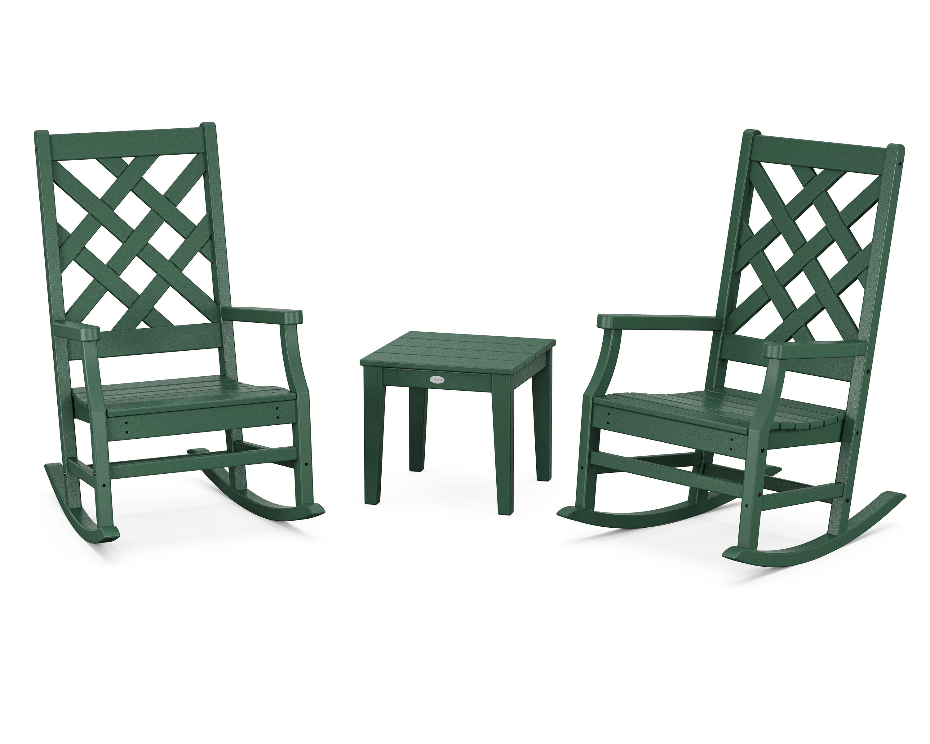Wovendale 3-Piece Rocking Chair Set in Green