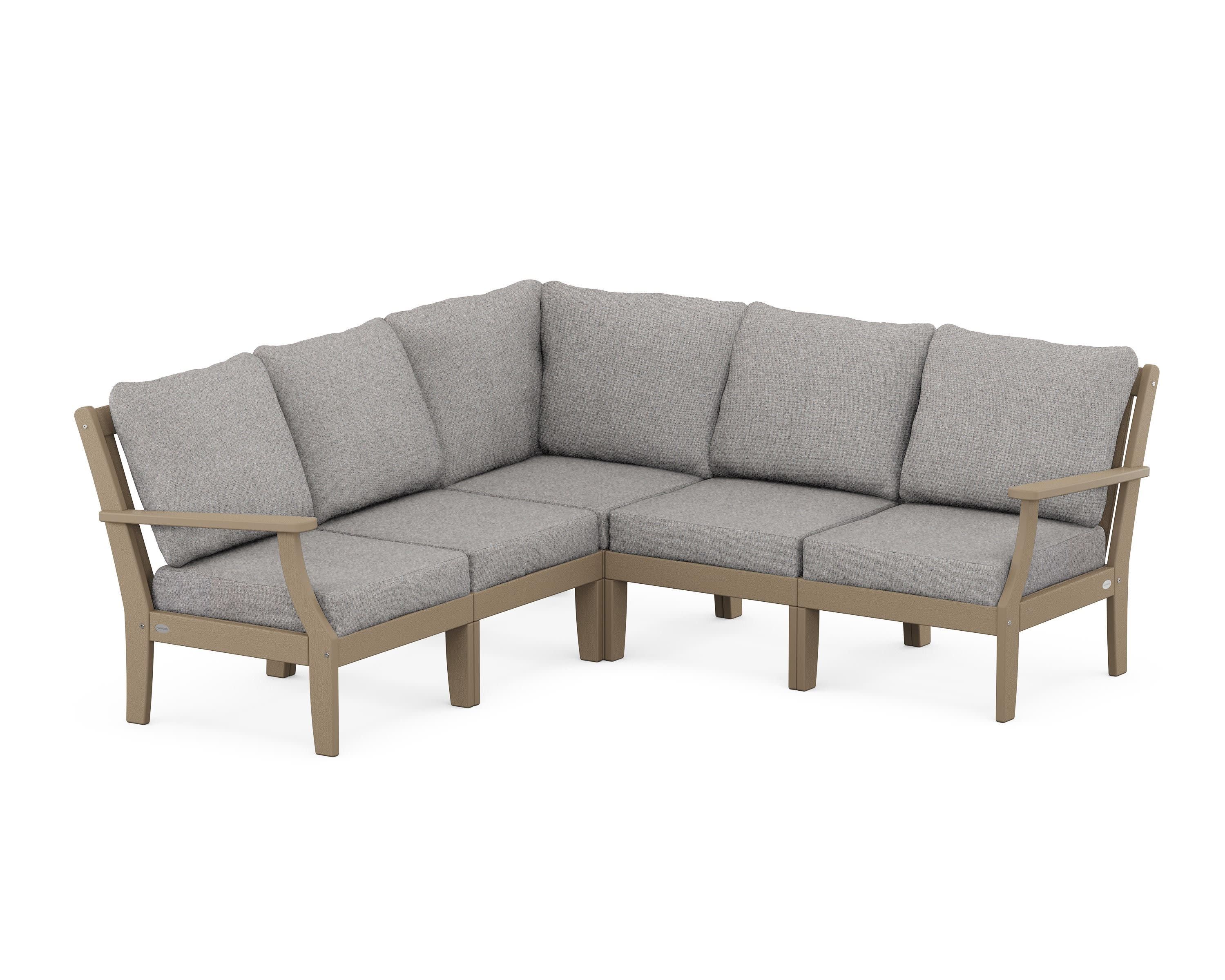 Braxton Modular 5-Piece Deep Seating Set in Vintage Sahara / Grey Mist