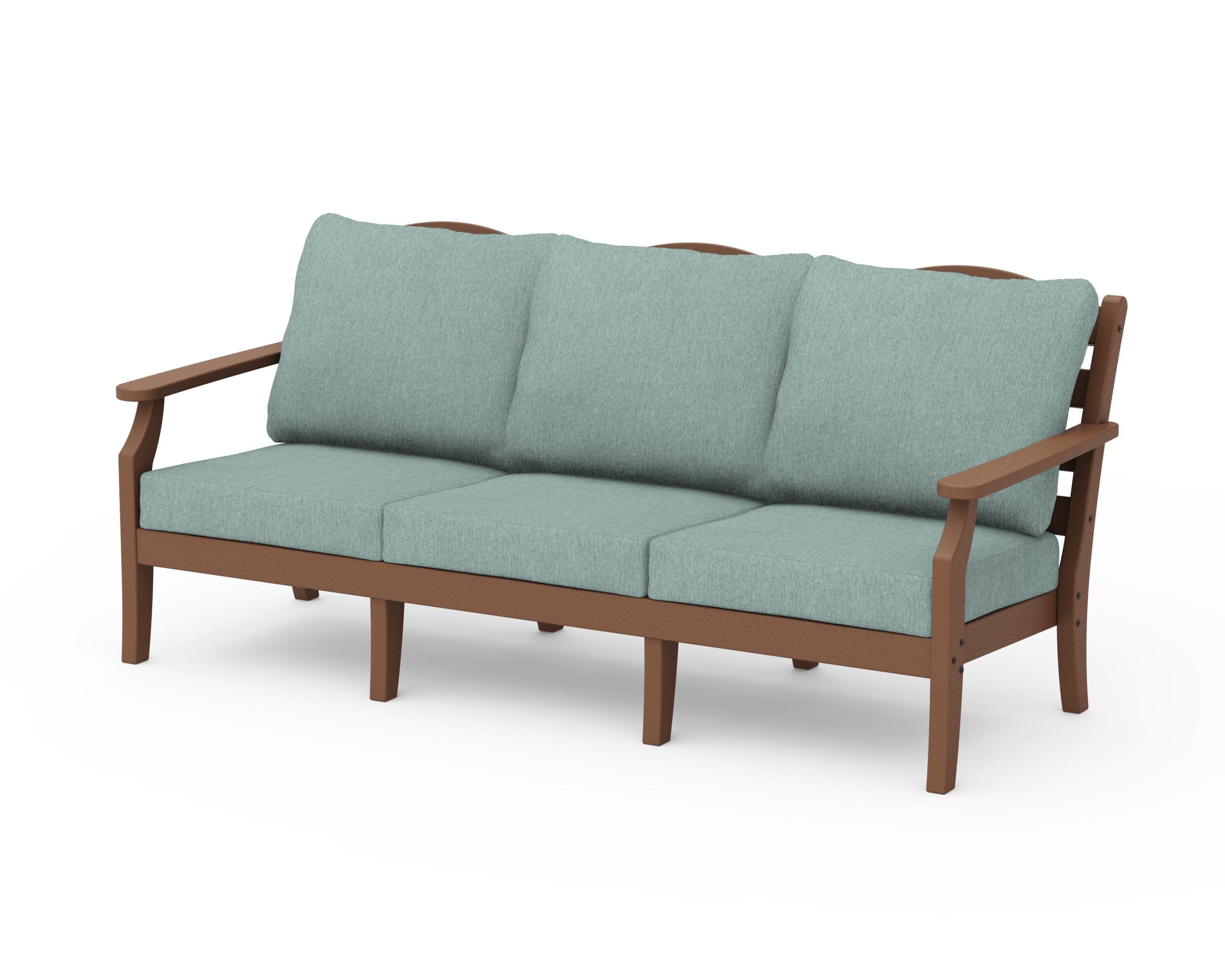 Savannah Deep Seating Sofa in Teak / Glacier Spa