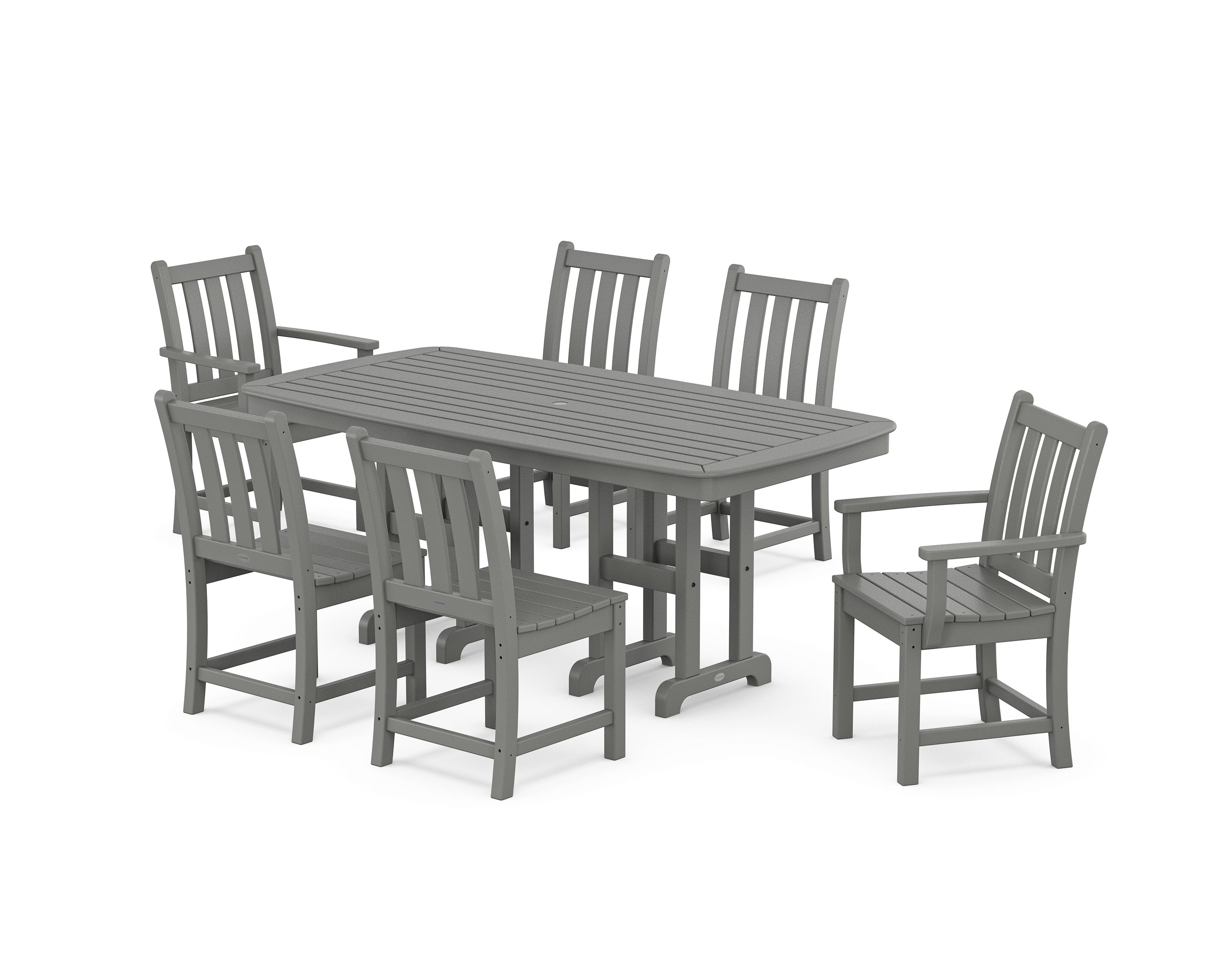 Traditional Garden 7-Piece Dining Set in Slate Grey