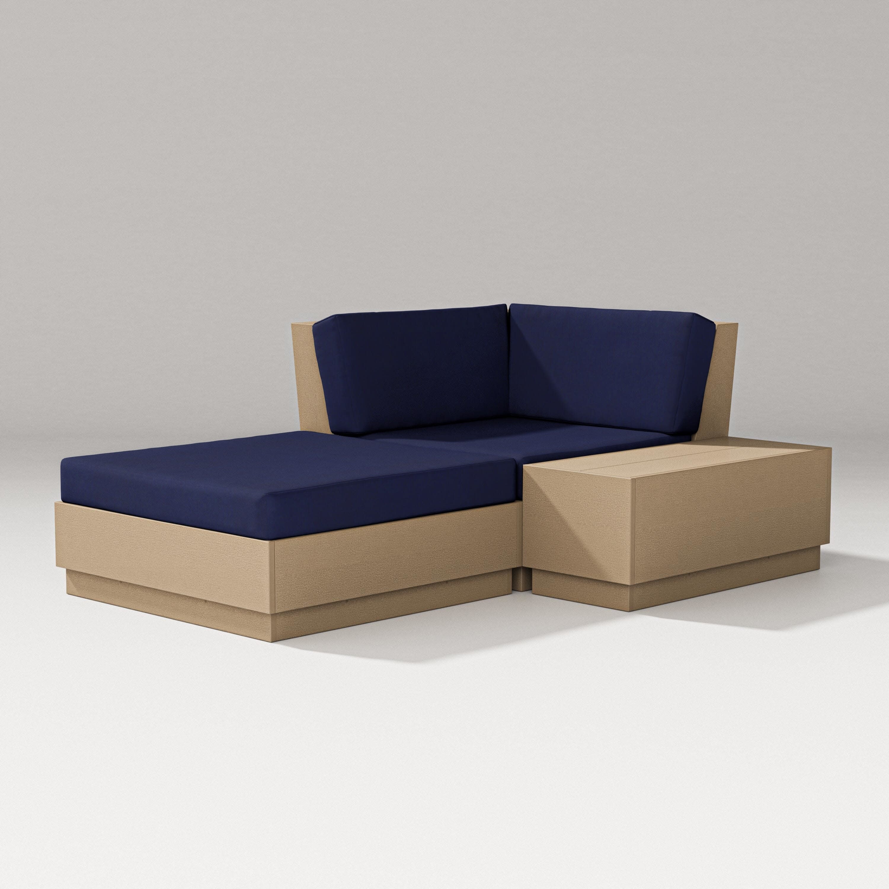 Elevate Corner Chaise in Vintage Sahara / Navy