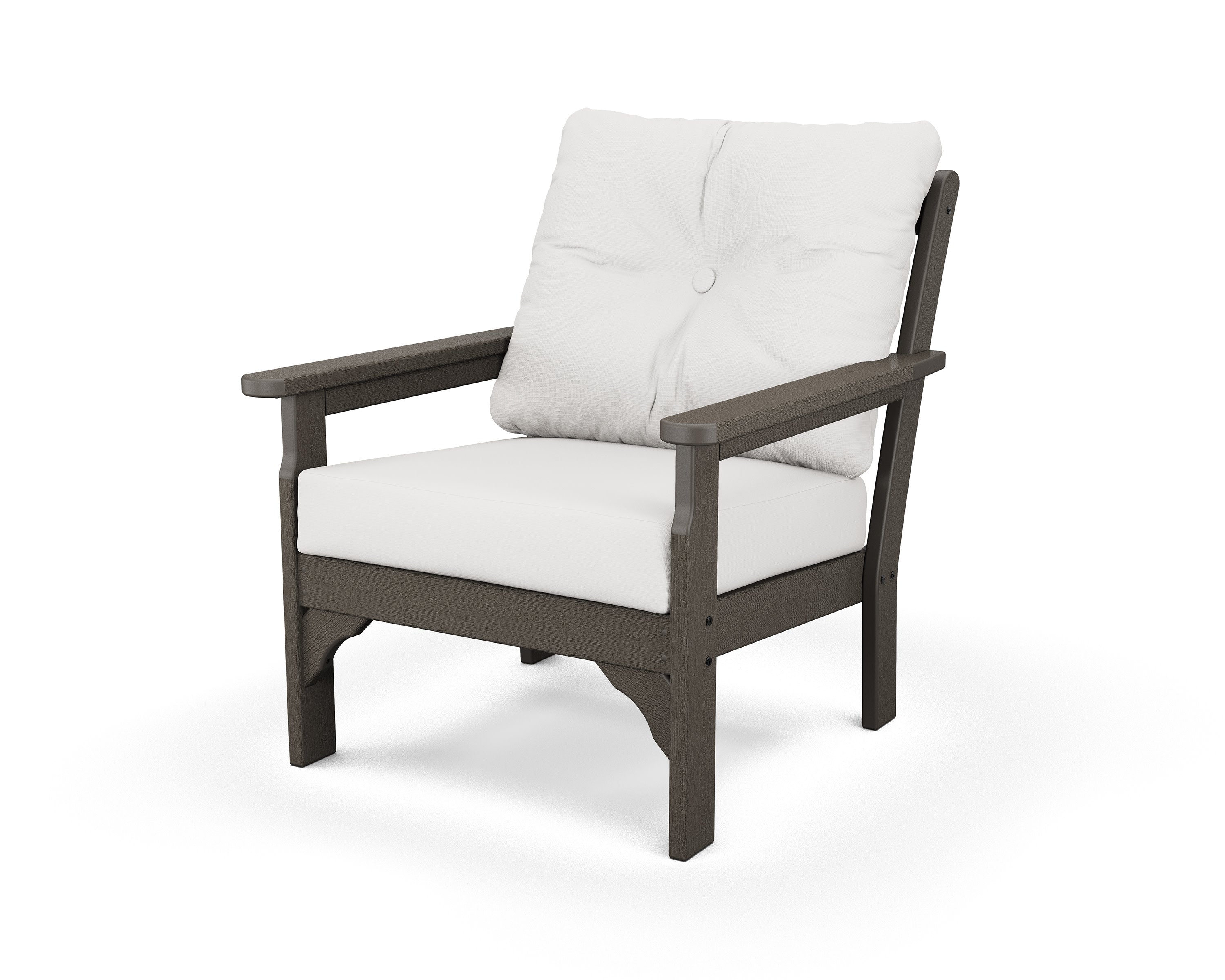 Vineyard Deep Seating Chair in Vintage Coffee / Natural Linen