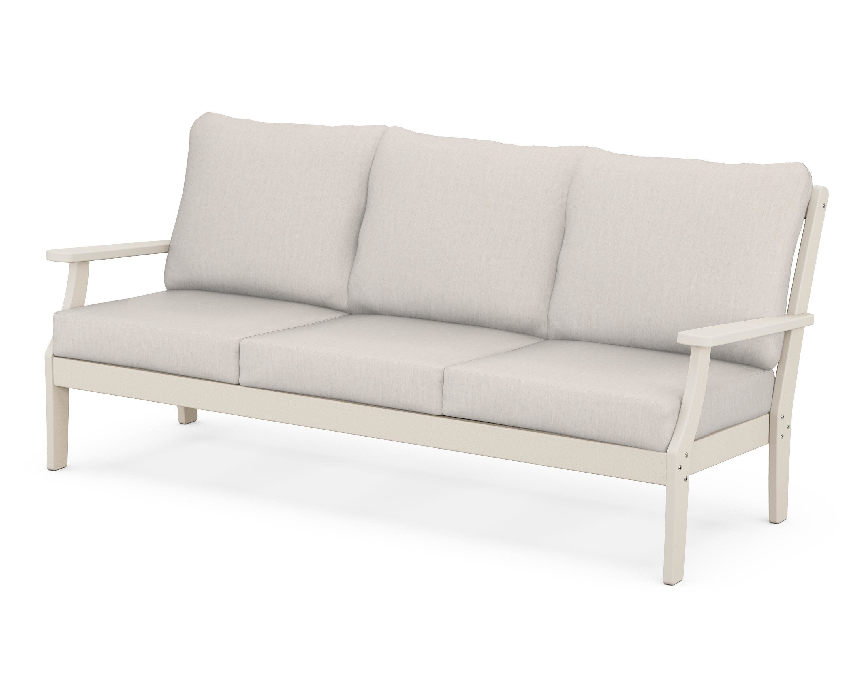 Braxton Deep Seating Sofa in Sand / Cast Ash