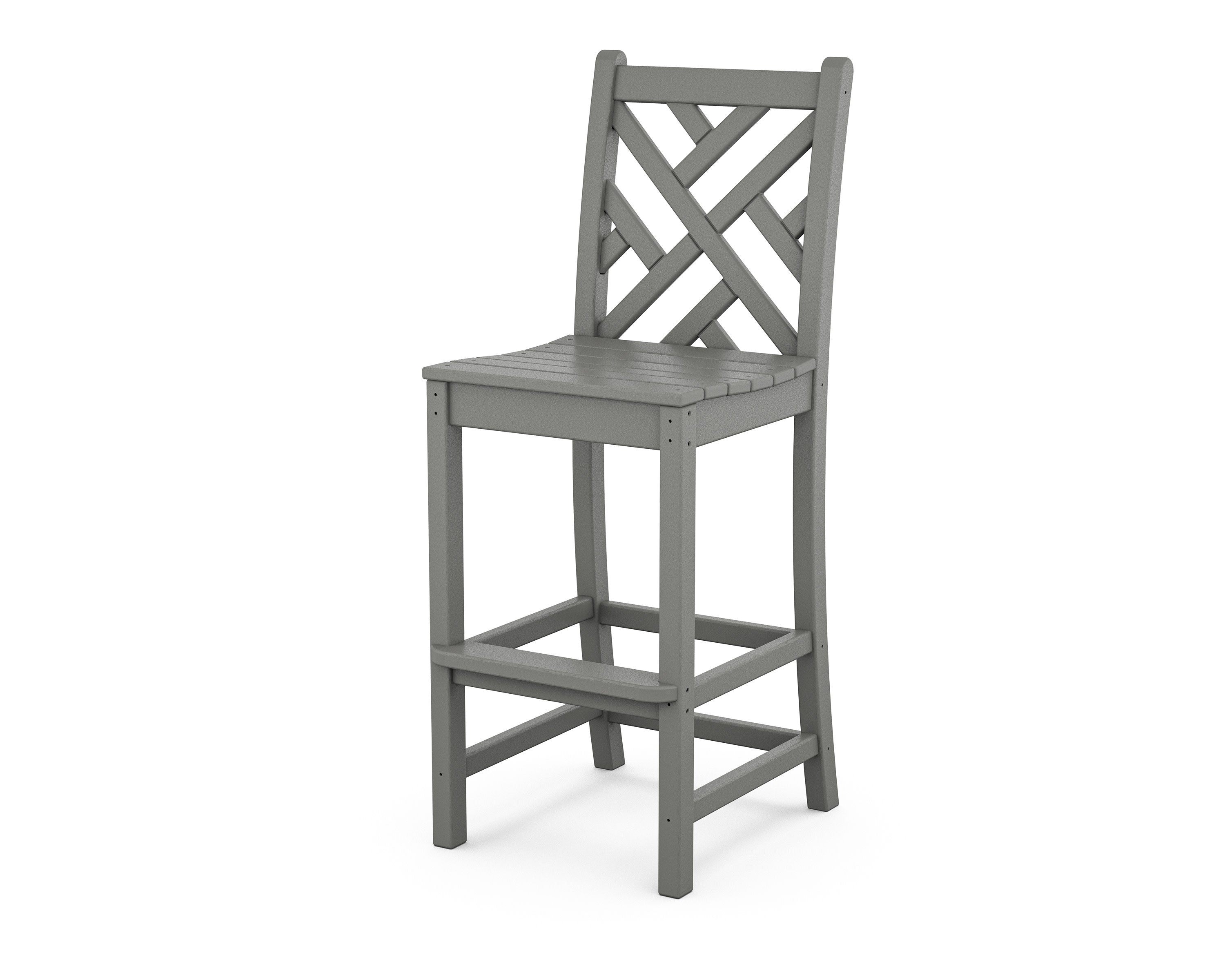 Chippendale Bar Side Chair in Slate Grey