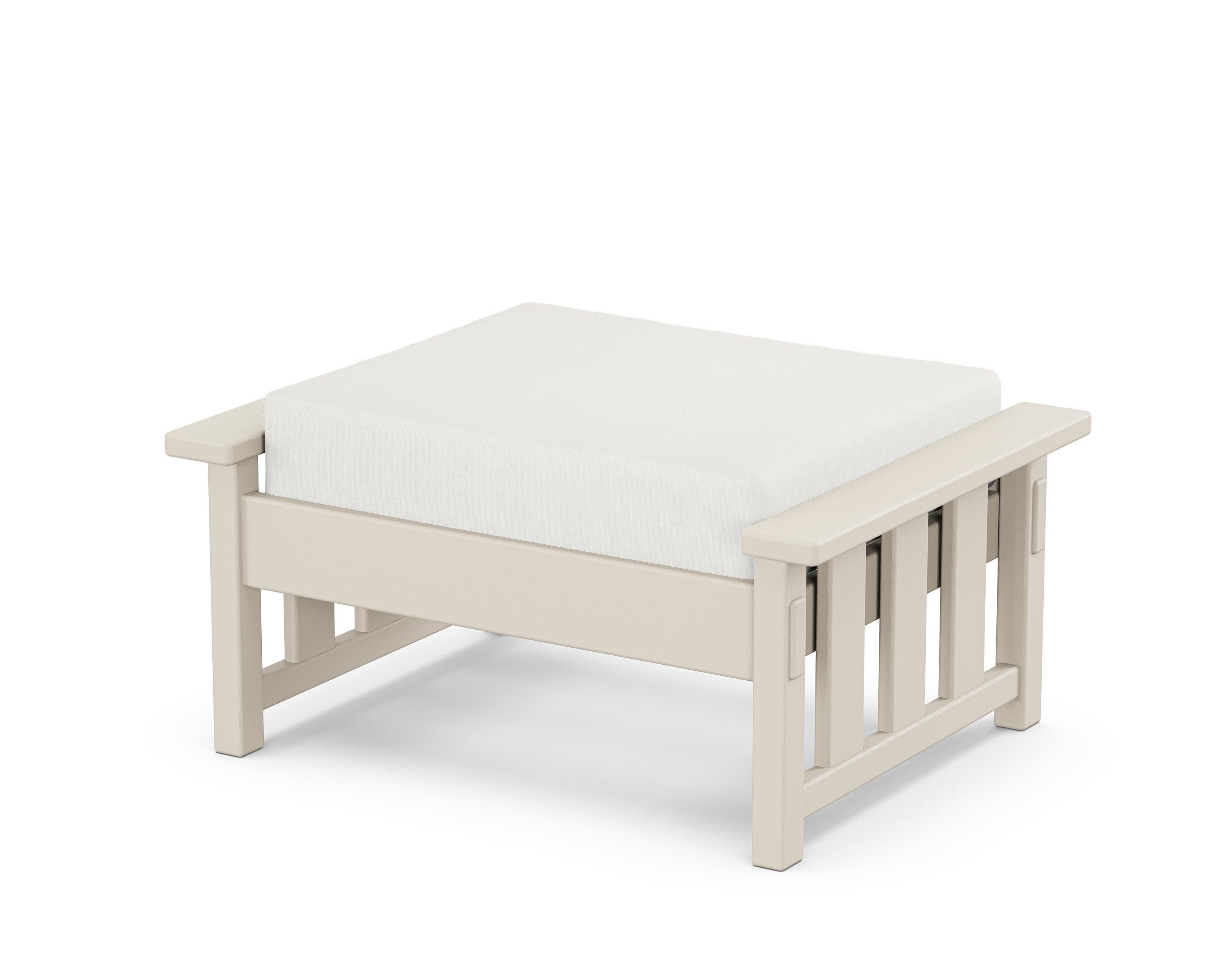 Acadia Deep Seating Ottoman in Sand / Natural Linen