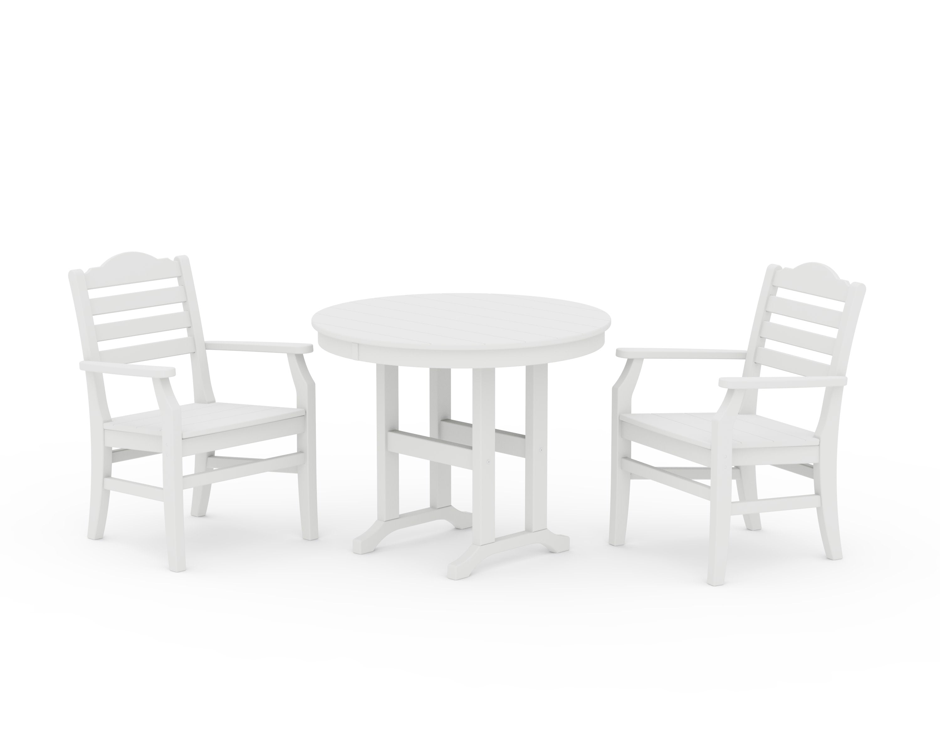 Savannah 3-Piece Farmhouse Dining Set in White