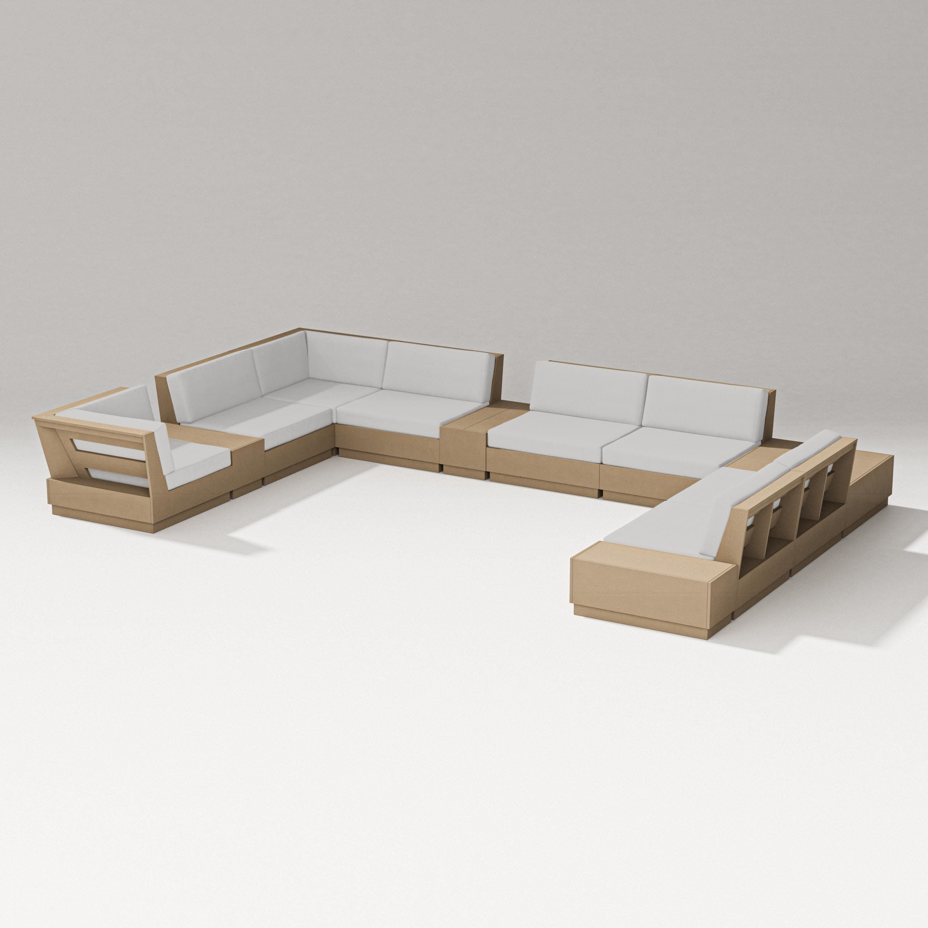 Elevate 12-Piece Conversation Sectional Set in Vintage Sahara / Diamond in the Rough