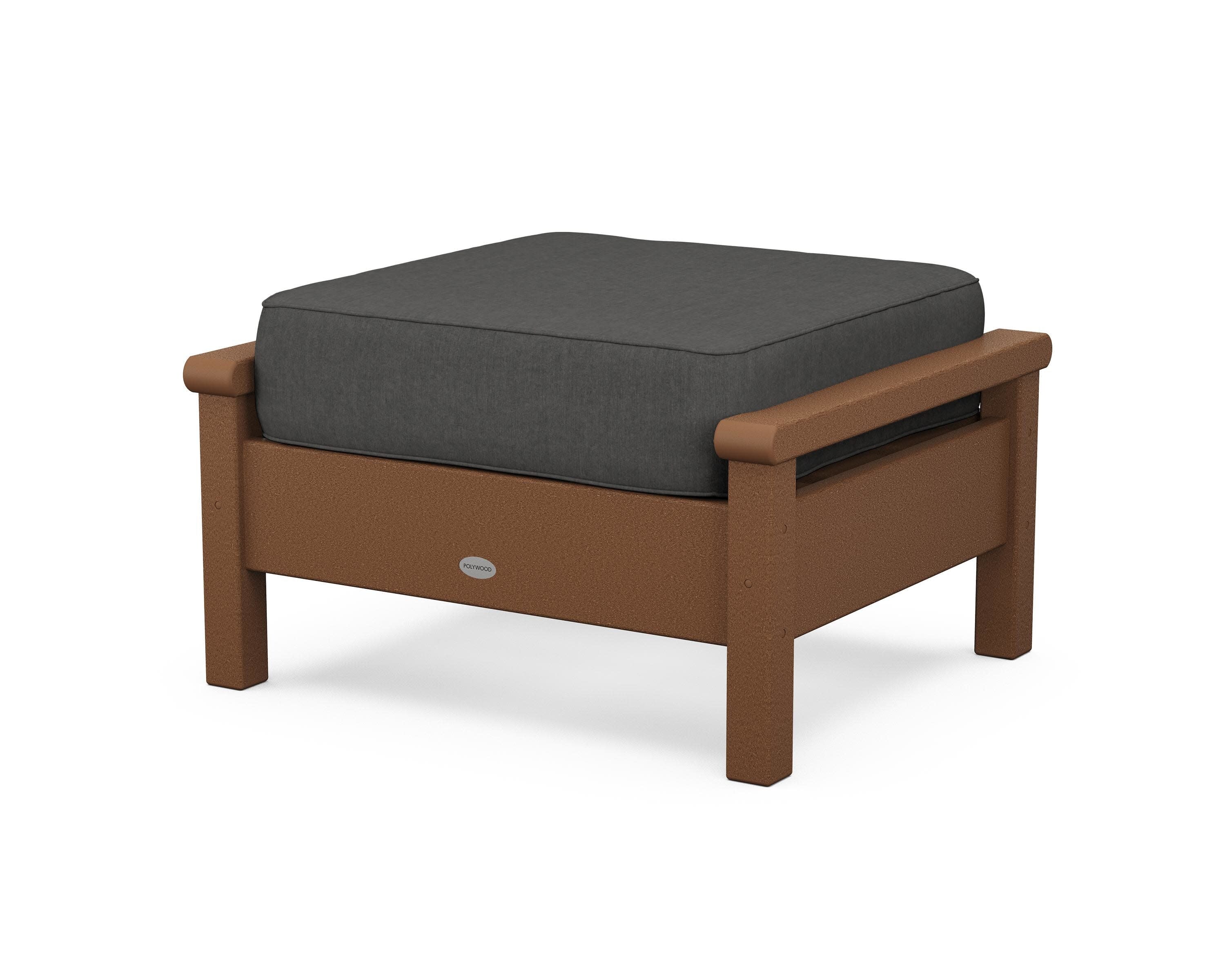 Harbour Deep Seating Ottoman in Teak / Spectrum Carbon
