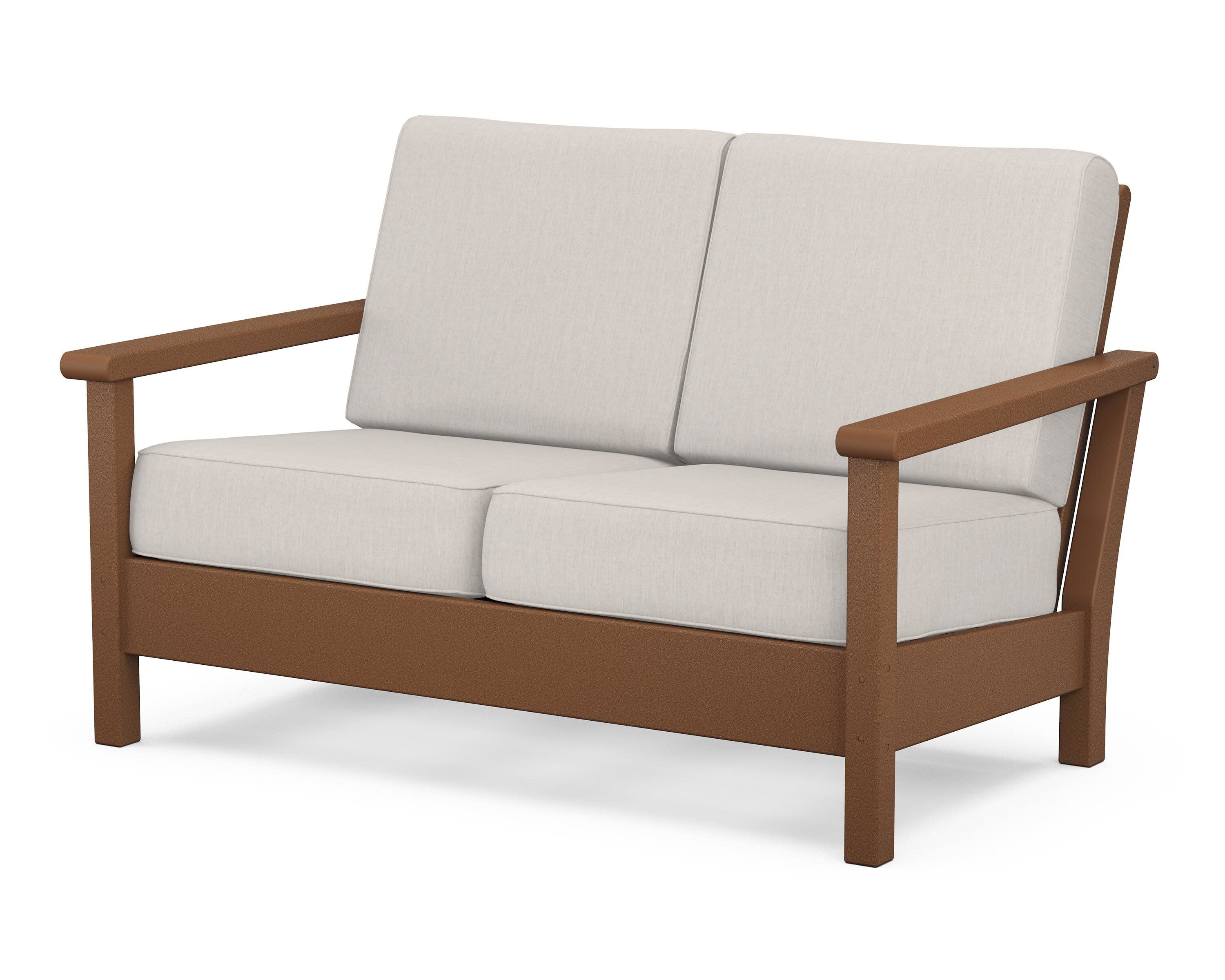 Harbour Deep Seating Loveseat in Teak / Cast Ash
