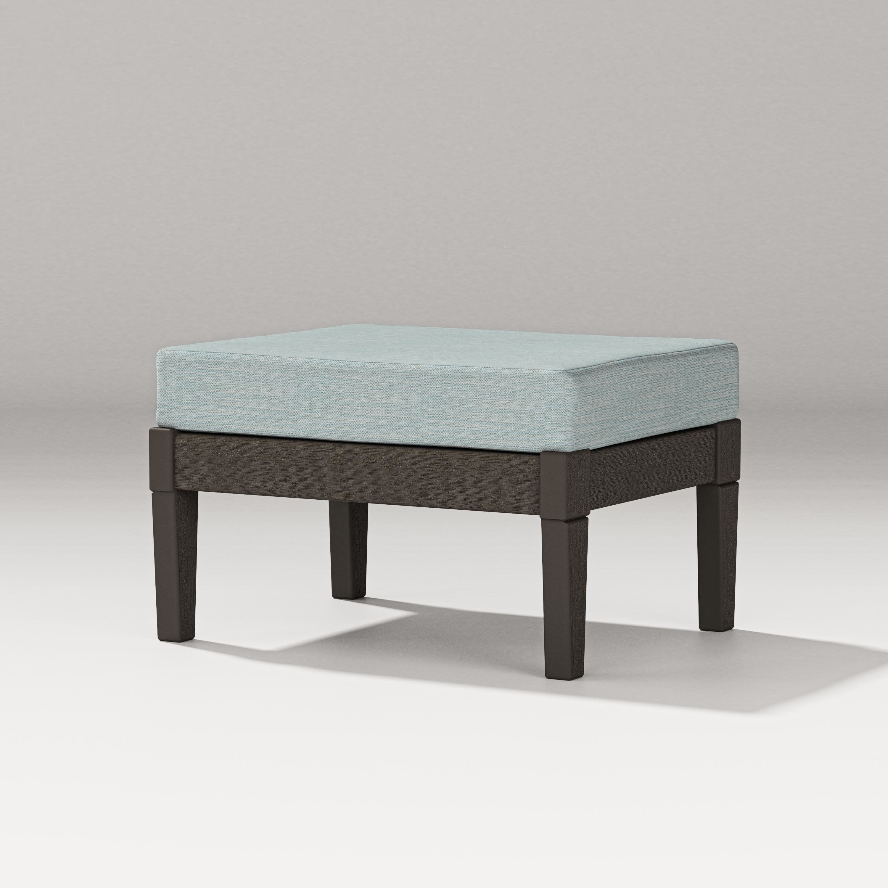 Estate Lounge Ottoman in Vintage Coffee / Soothe Mist