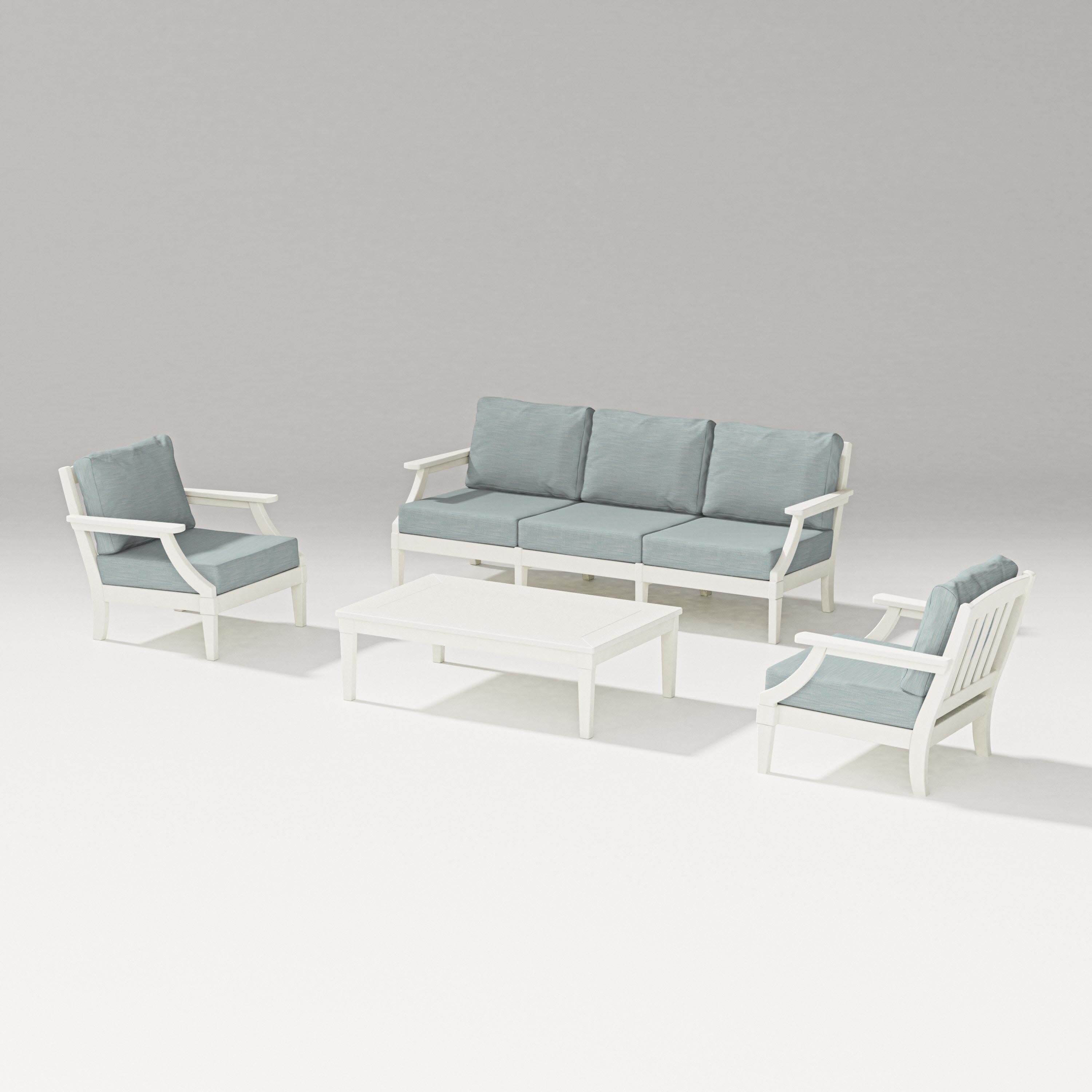 Estate 4-Piece Lounge Sofa Set in Vintage White / Soothe Mist