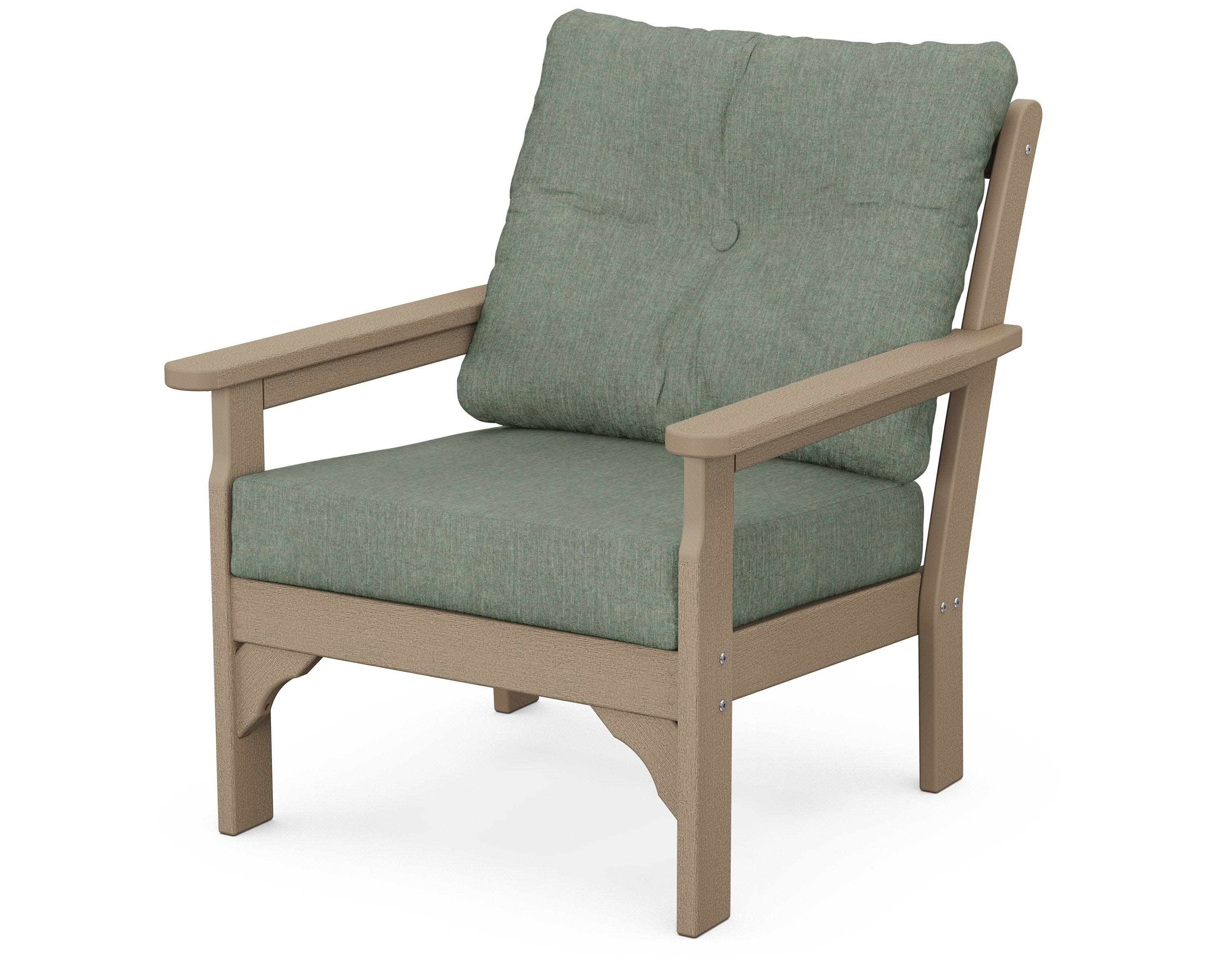 Vineyard Deep Seating Chair in Vintage Sahara / Cast Sage