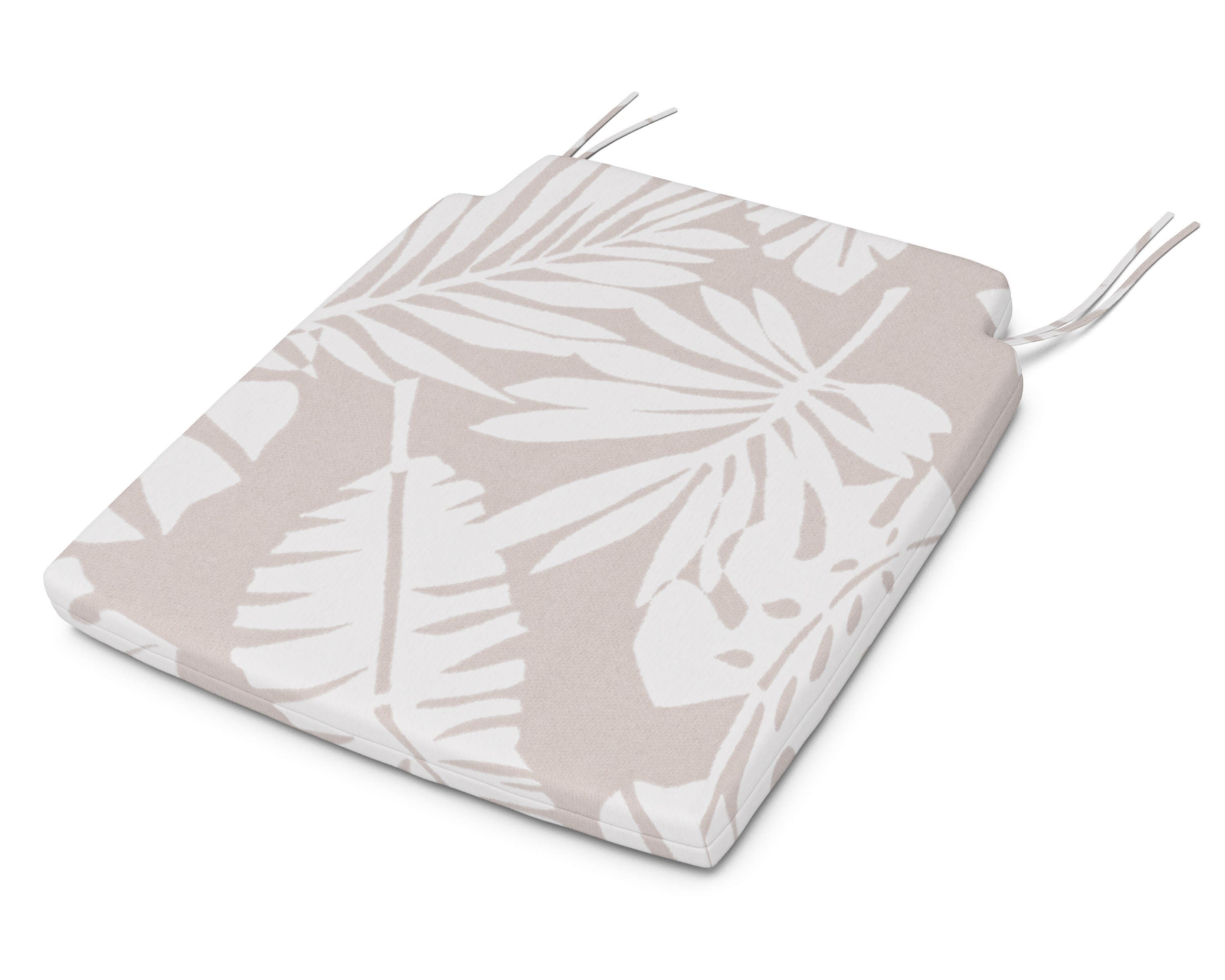 Savannah Dining Seat Pad in Leaf Dune Burlap