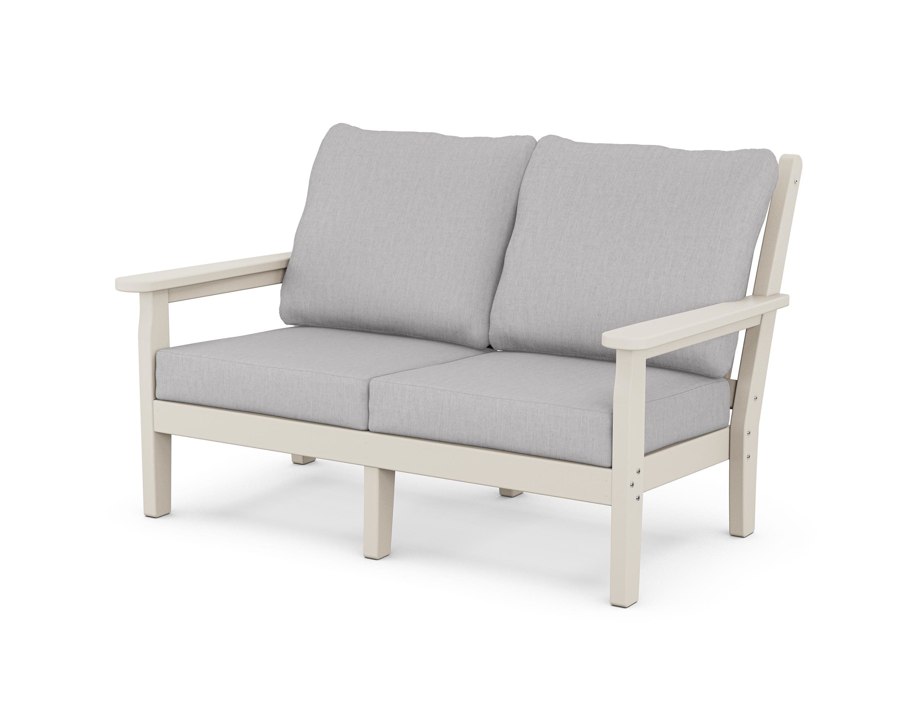 Chippendale Deep Seating Loveseat in Sand / Granite