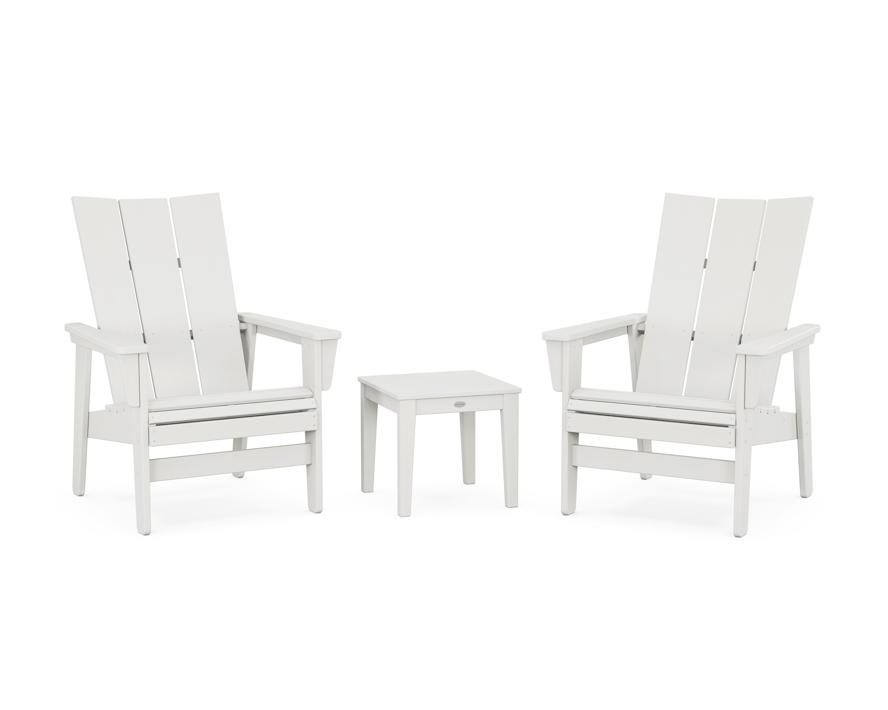 3-Piece Modern Grand Upright Adirondack Set in Vintage White