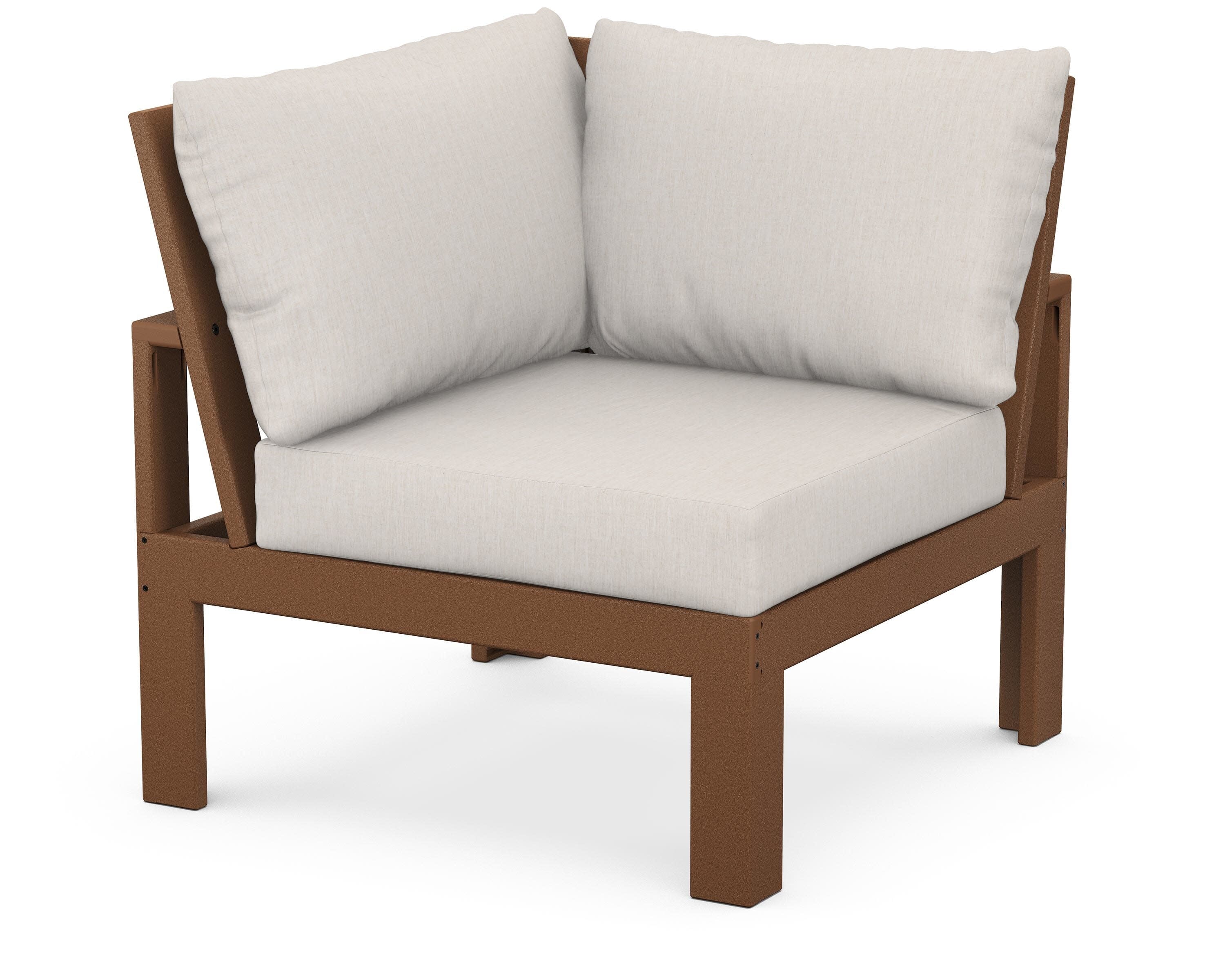 Modular Corner Chair in Teak / Cast Ash