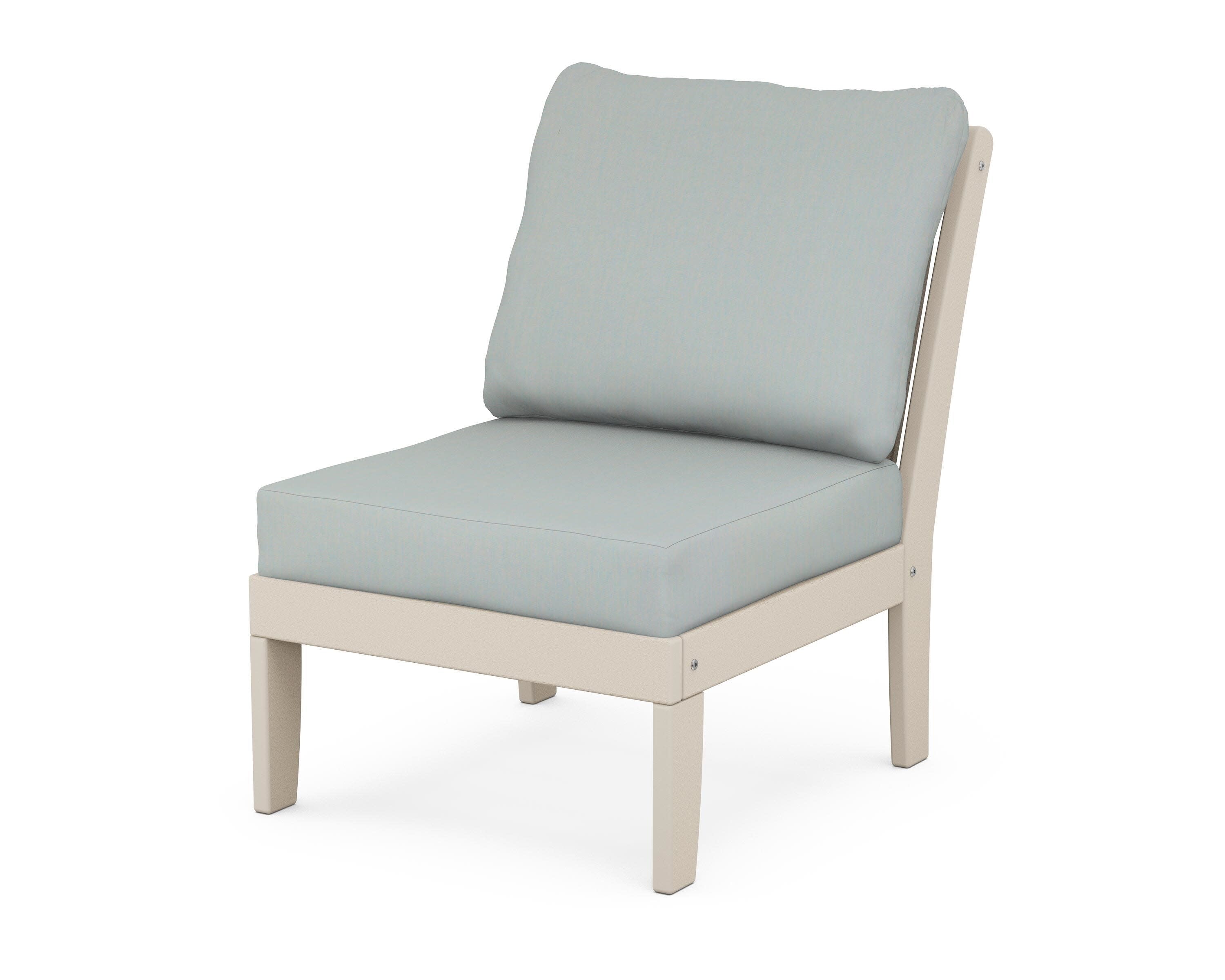 Braxton Modular Armless Chair in Sand / Spa
