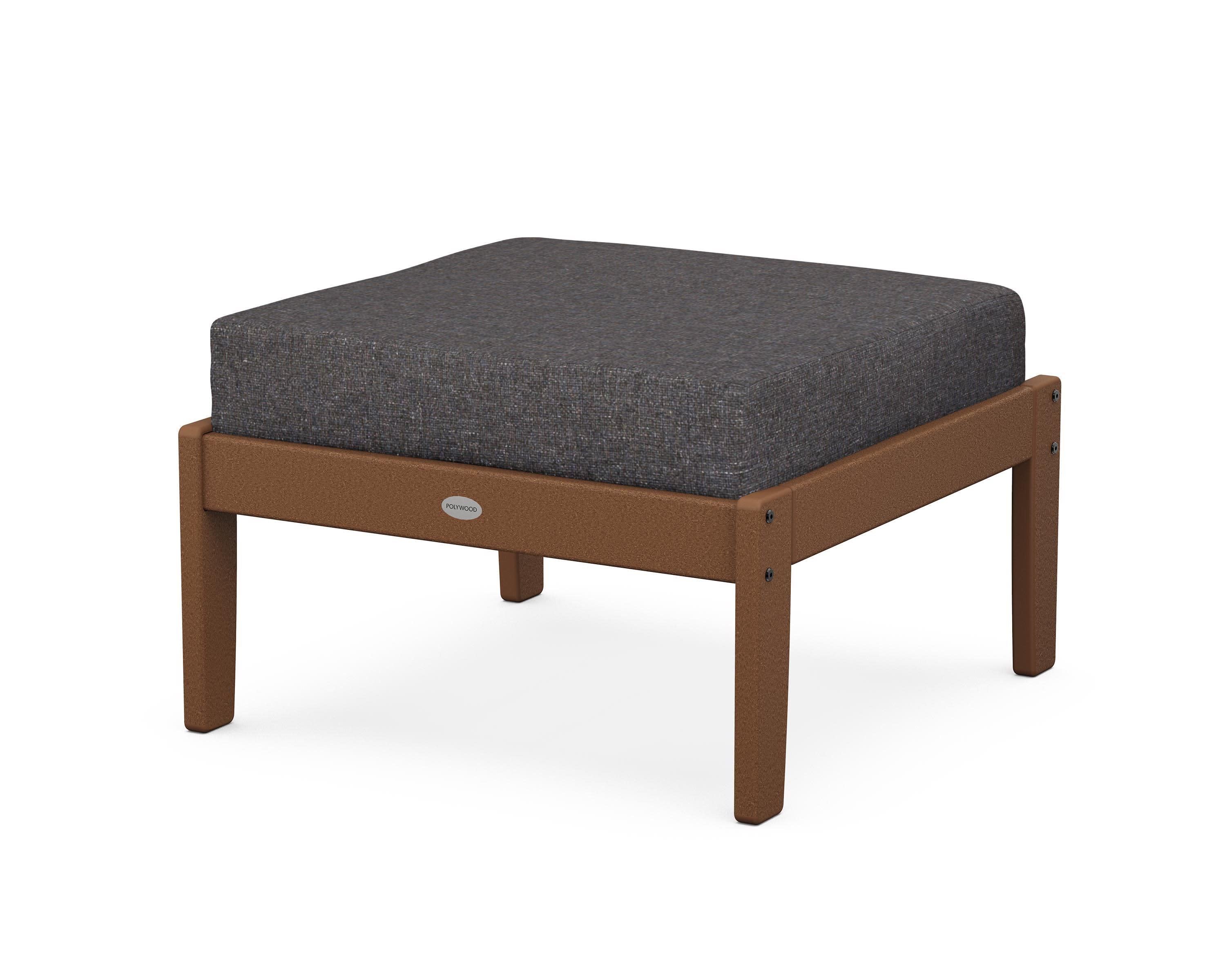 Braxton Deep Seating Ottoman in Teak / Ash Charcoal