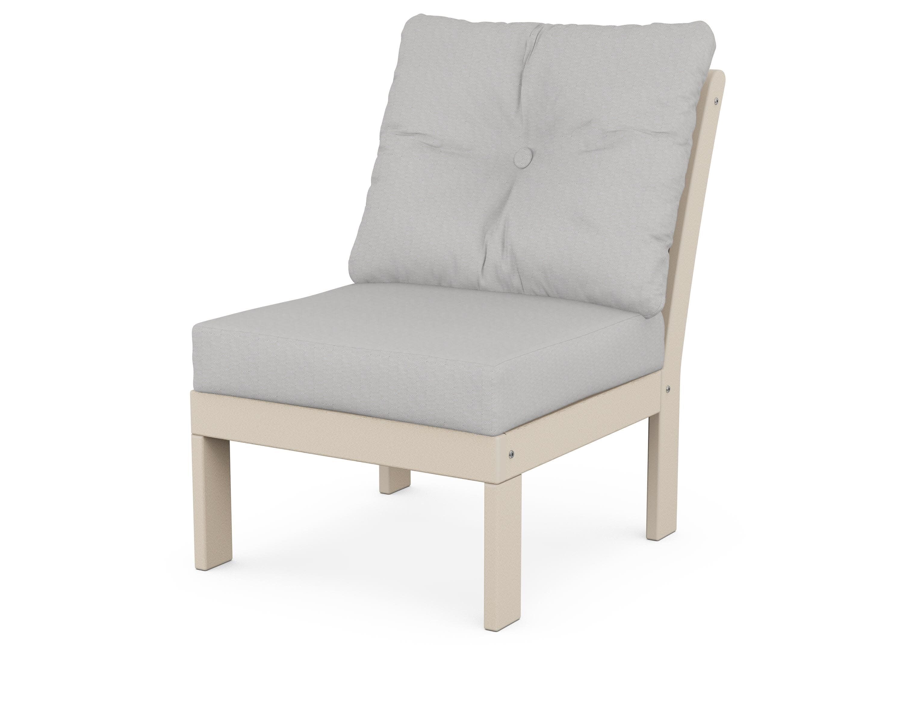 Vineyard Modular Armless Chair in Sand / Diamond in the Rough
