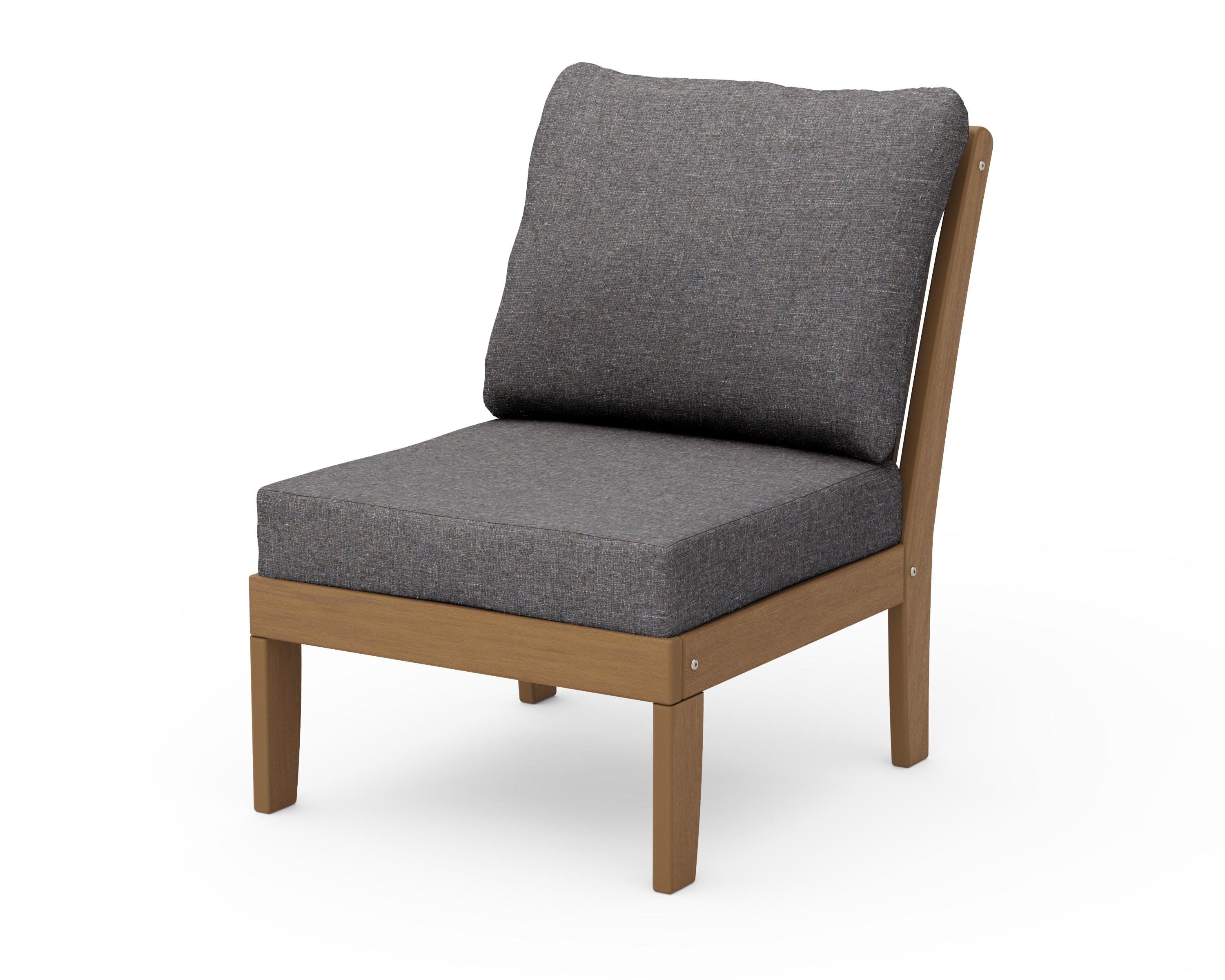 Braxton Modular Armless Chair in Natural / Ash Charcoal