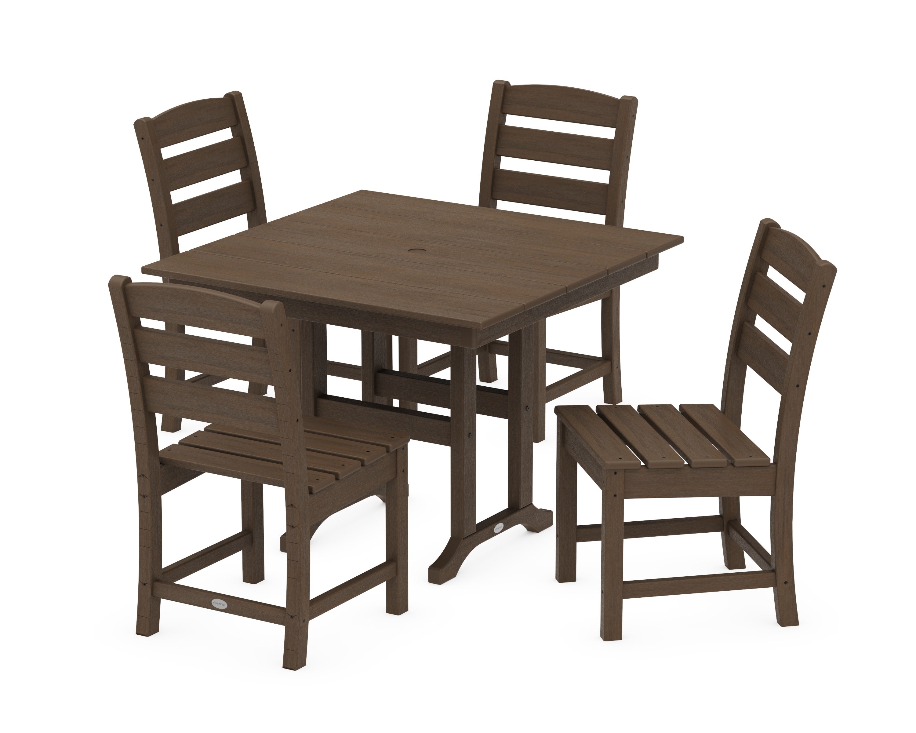 Lakeside Side Chair 5-Piece Farmhouse Dining Set in Kona