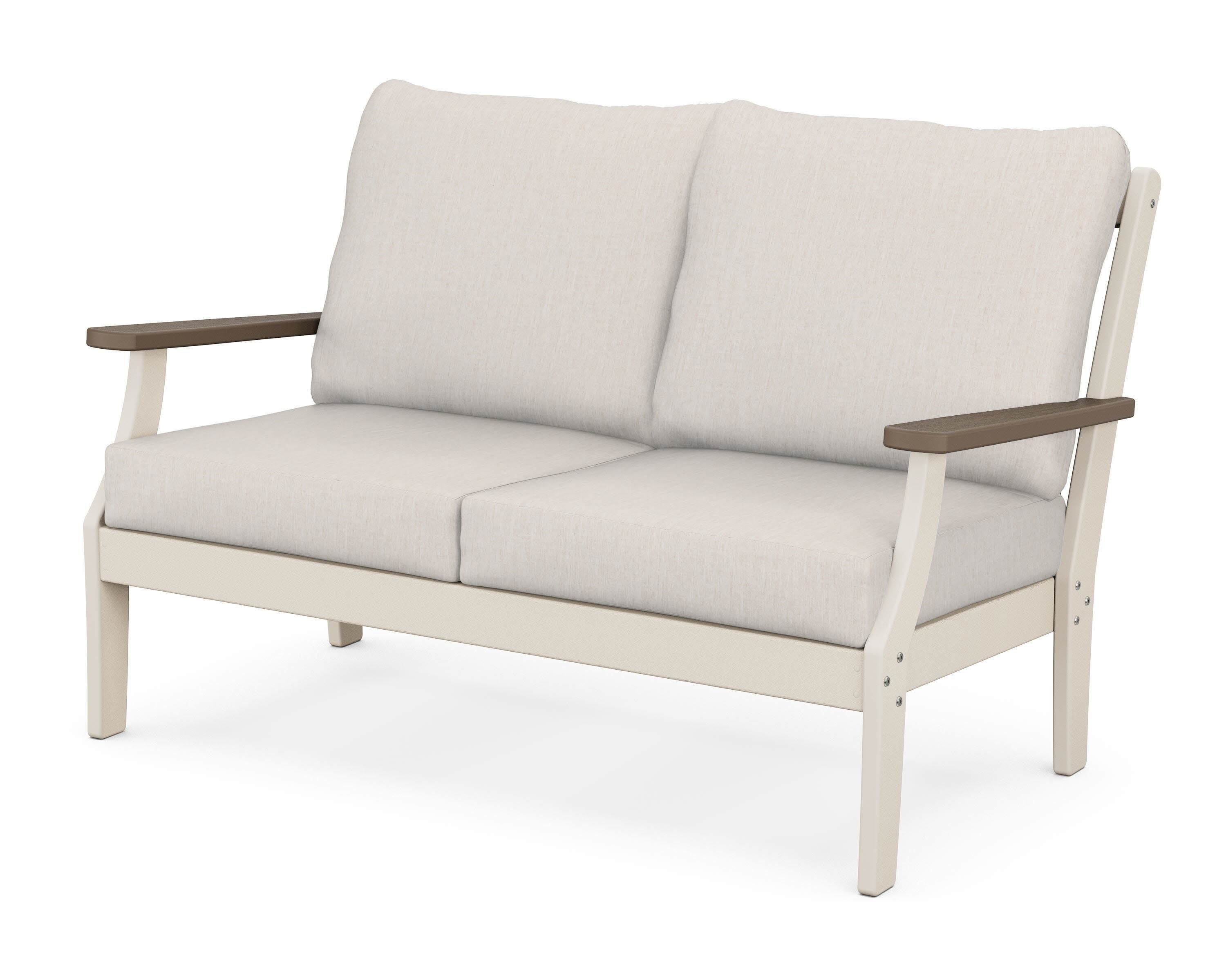 Braxton Deep Seating Loveseat in Sand / Kona / Cast Ash