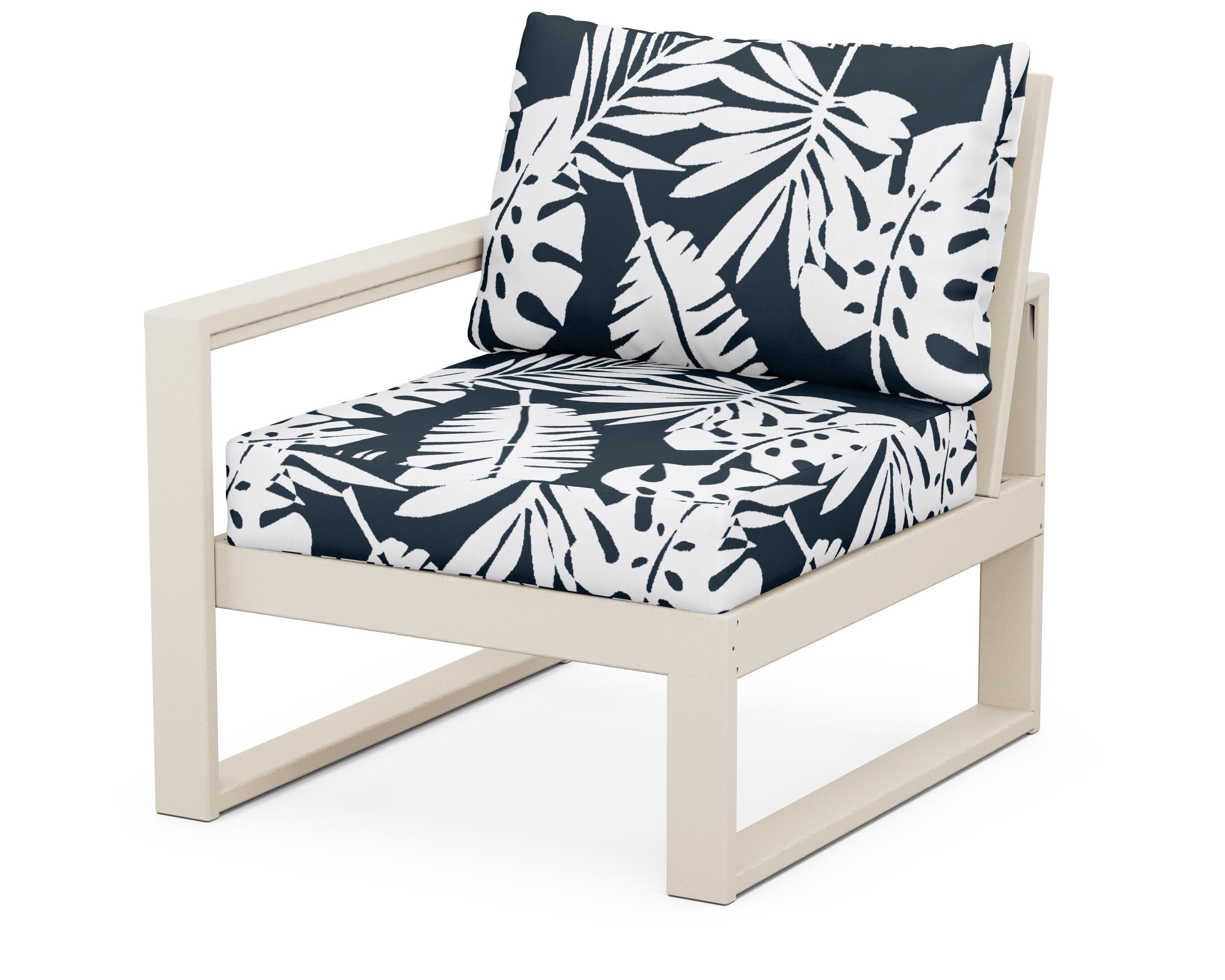 EDGE Modular Left Arm Chair in Sand / Leaf Marine Indigo