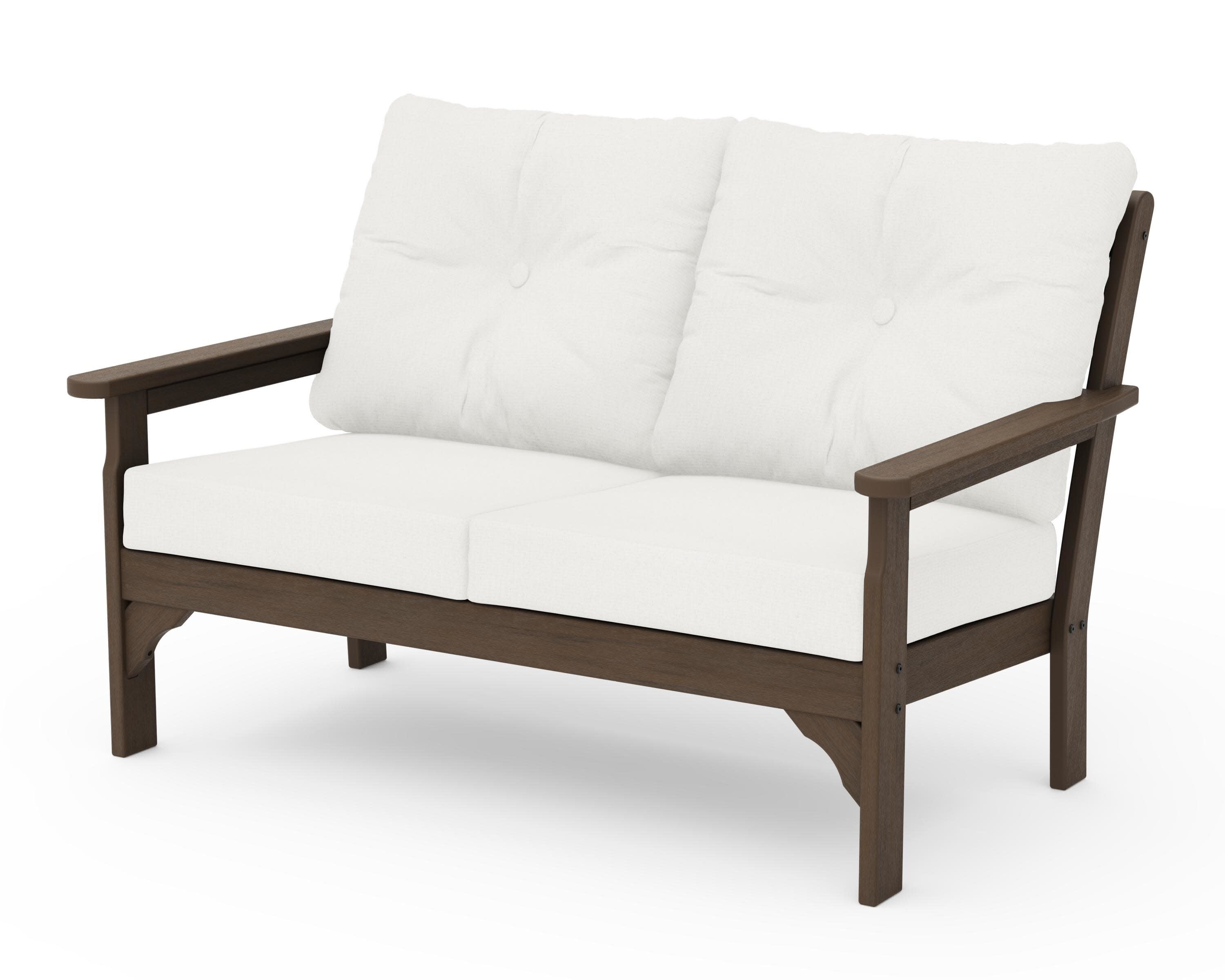 Vineyard Deep Seating Loveseat in Kona / Natural Linen