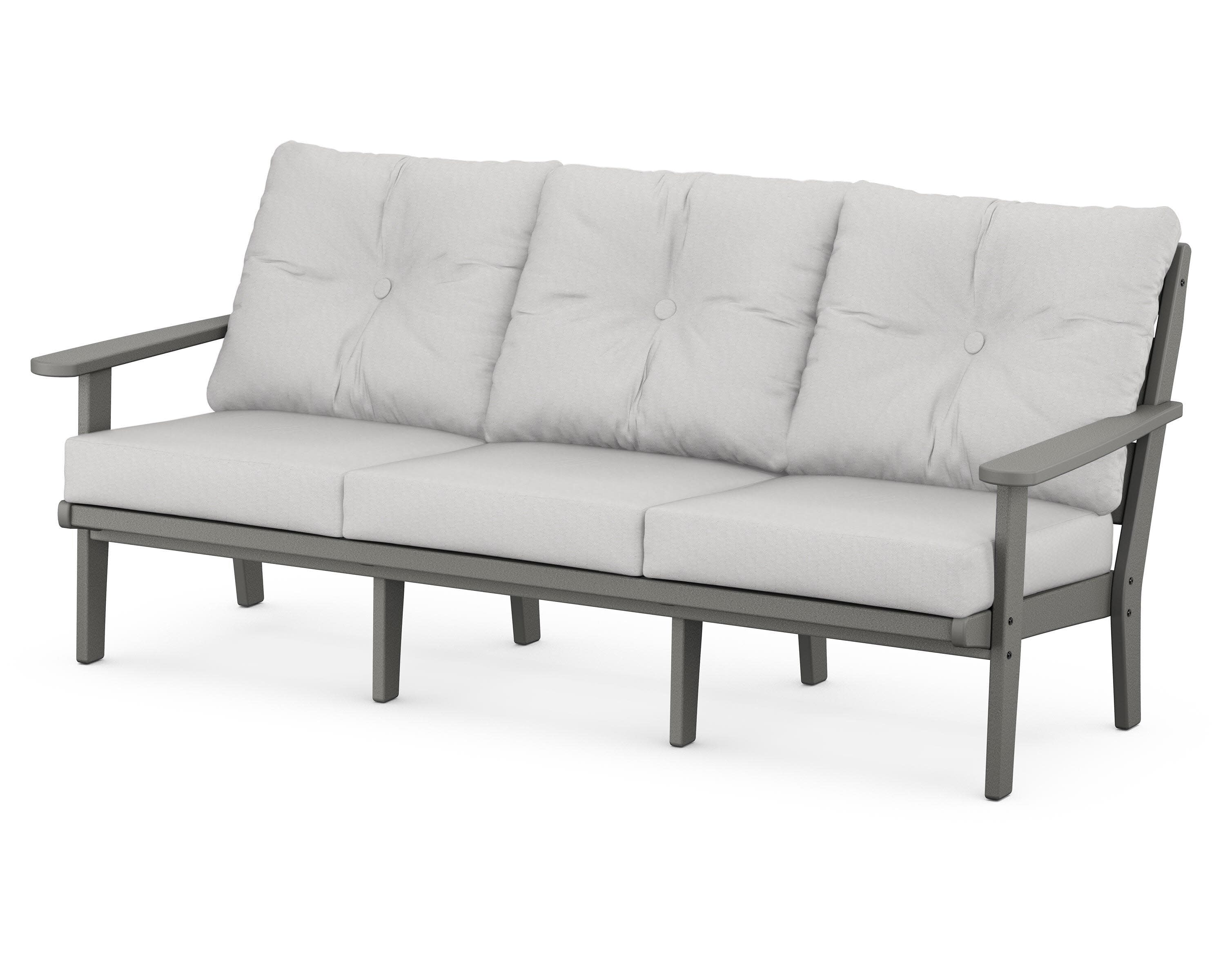 Lakeside Deep Seating Sofa in Slate Grey / Diamond in the Rough