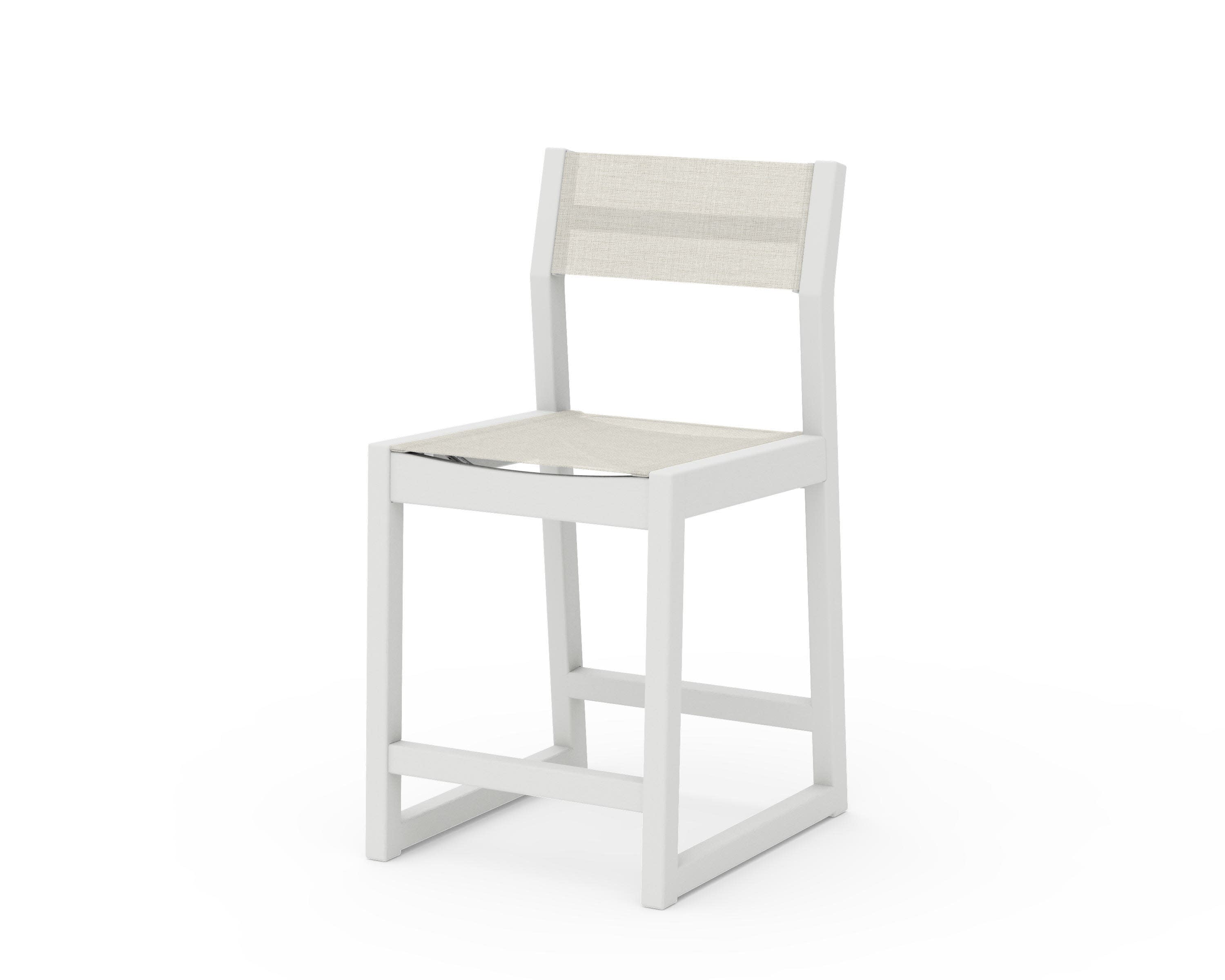 EDGE Sling Counter Side Chair in Vintage White / Parchment Sling