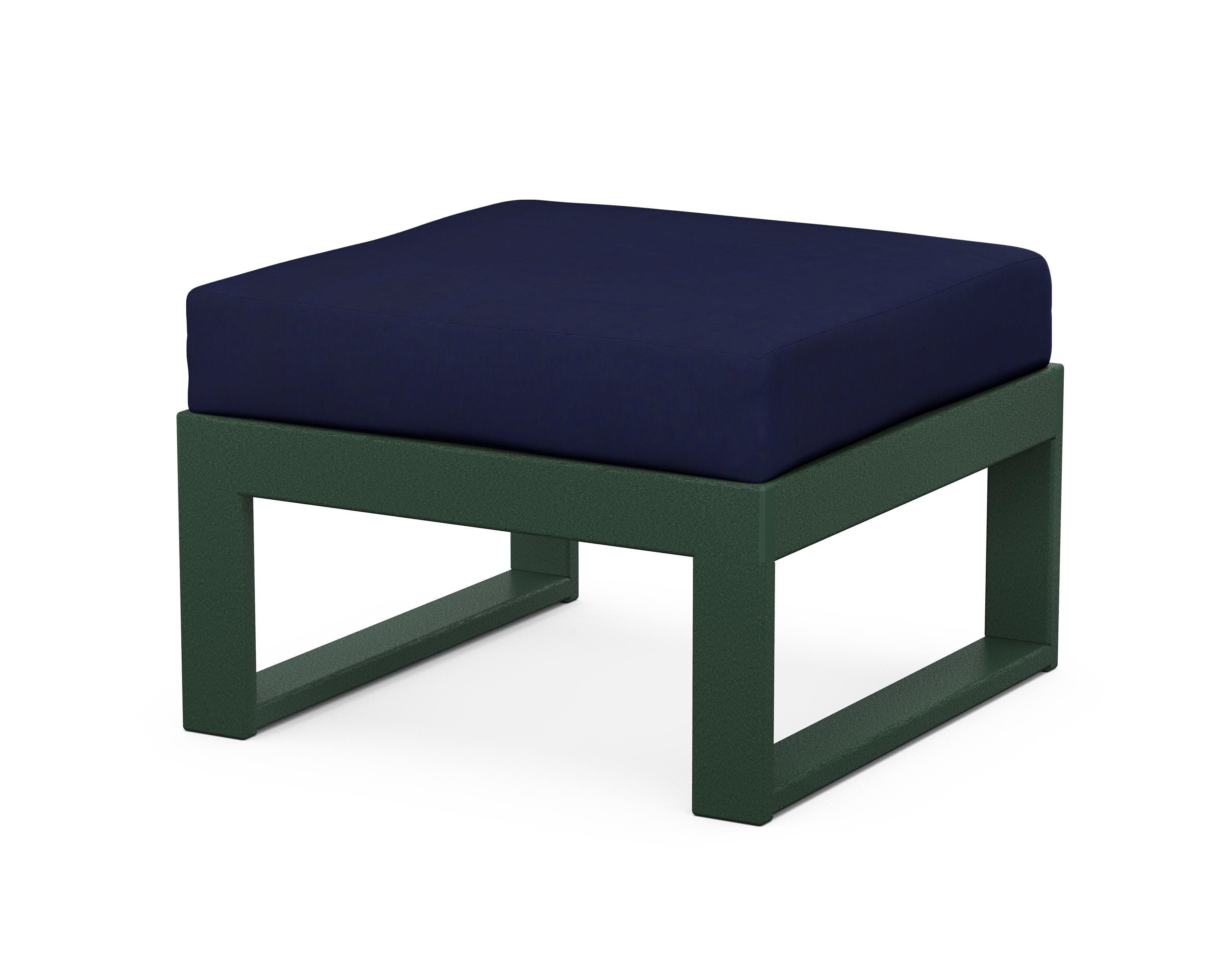 Modular Ottoman - Modern in Green / Navy
